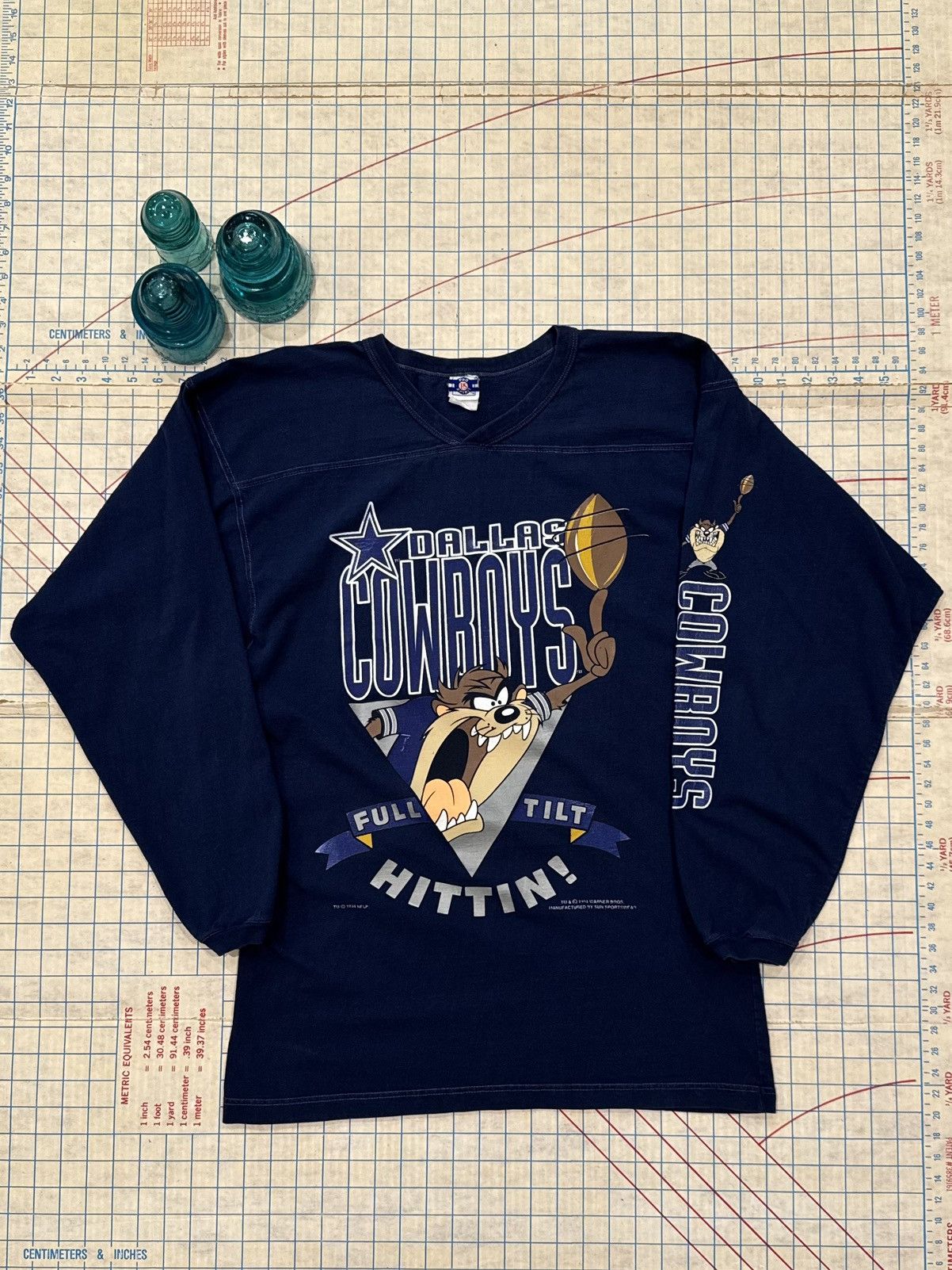 Warner Bros Vintage Dallas Cowboys Taz Warner Bros Long Sleeve Large Size US L / EU 52-54 / 3 - 2 Thumbnail