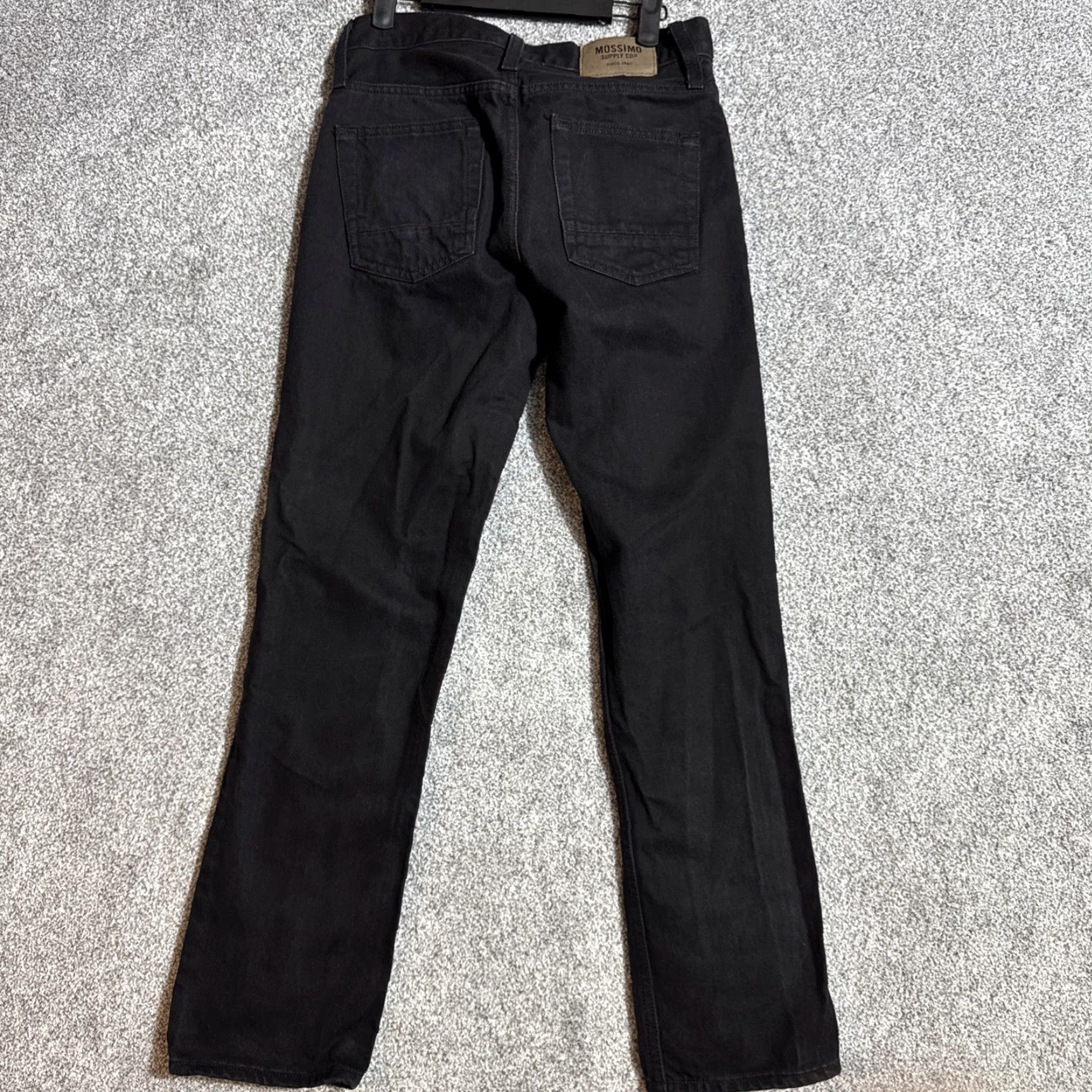 Mossimo Mossimo Slim Straight Jeans Men 28x30 Denim 5-Pocket Black Cotton Streetwear Grunge Edgy Y2K Vintage Style Mens Size US 28 / EU 44 - 6 Thumbnail