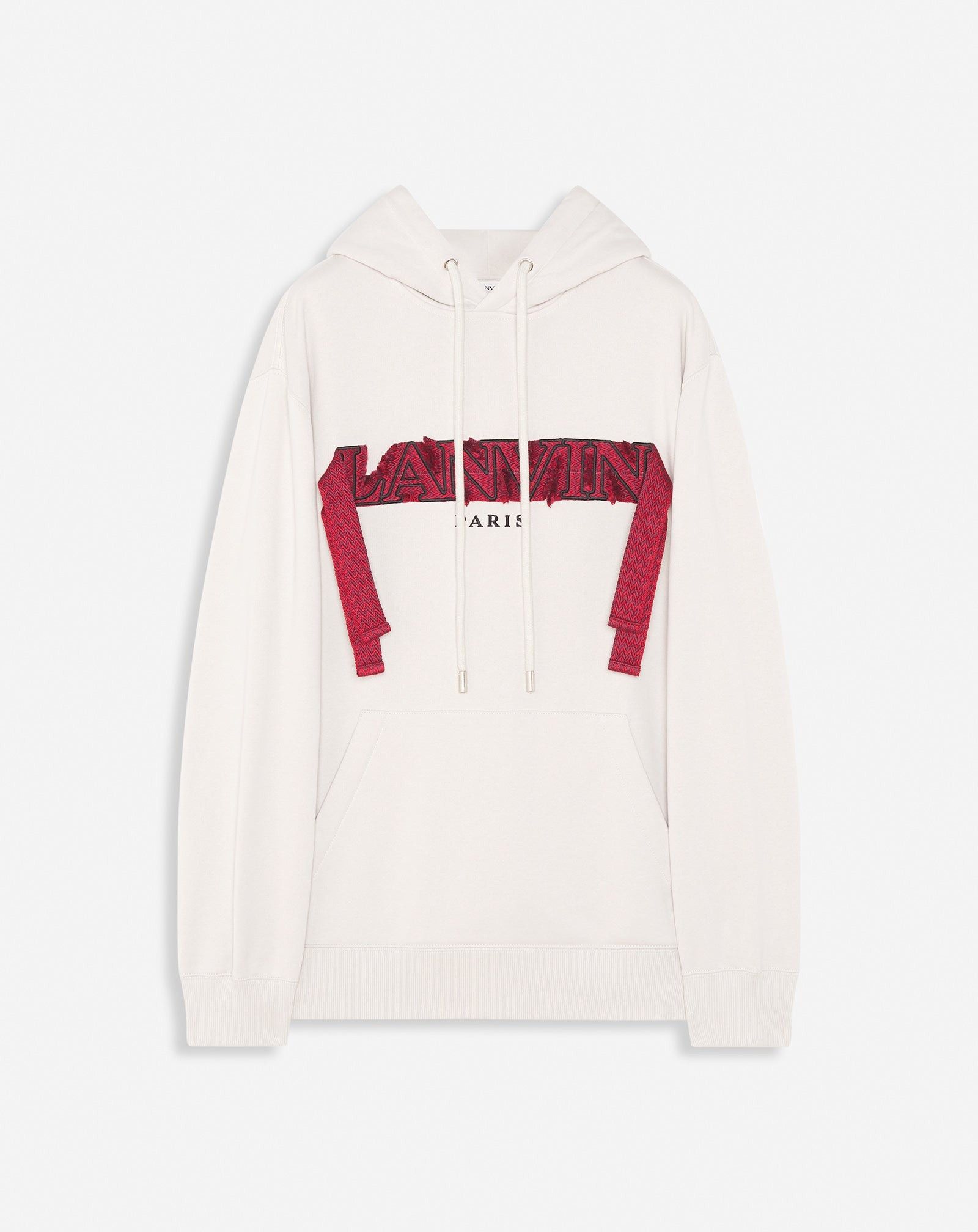 Lanvin o1w1db10225 Classic Oversized Curblace Hoodie in White Size US S / EU 44-46 / 1 - 1 Thumbnail