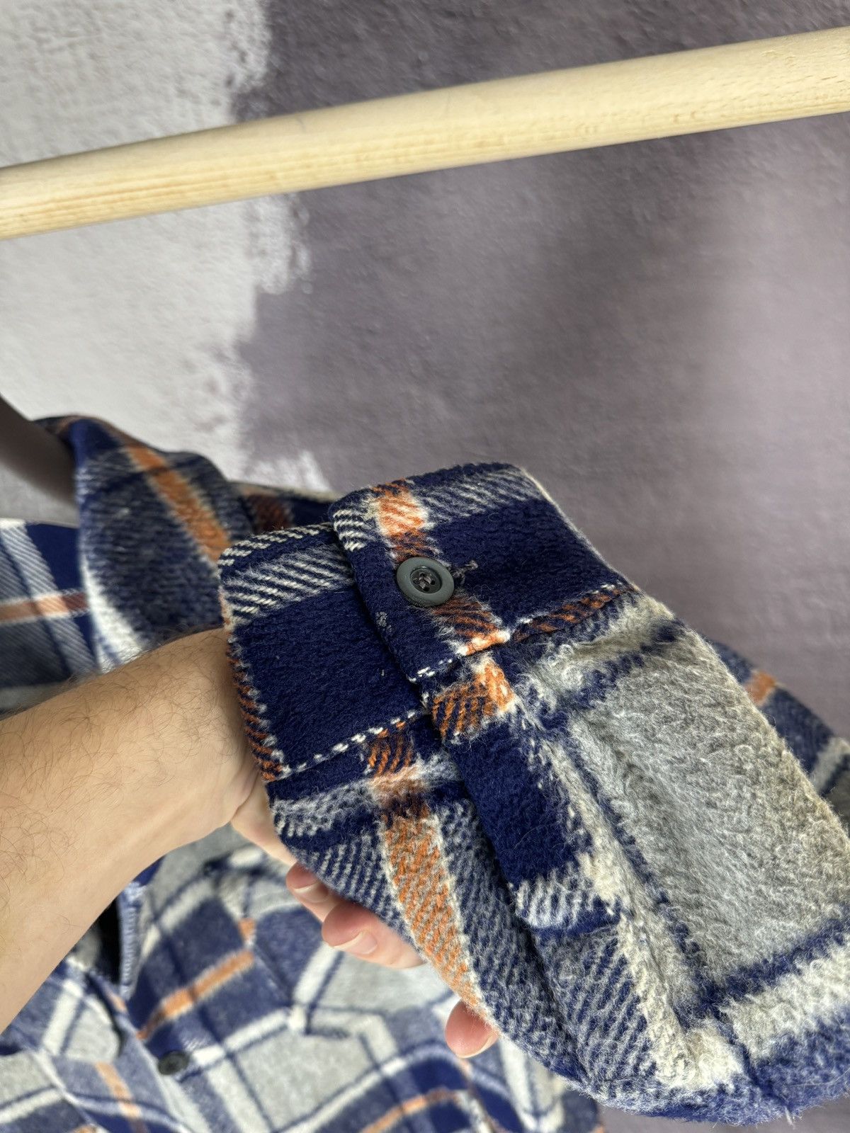 Flannel × Fox Brothers × Vintage Cecil Fox vintage 90s heavy flannel checkered shirt Size US L / EU 52-54 / 3 - 9 Thumbnail