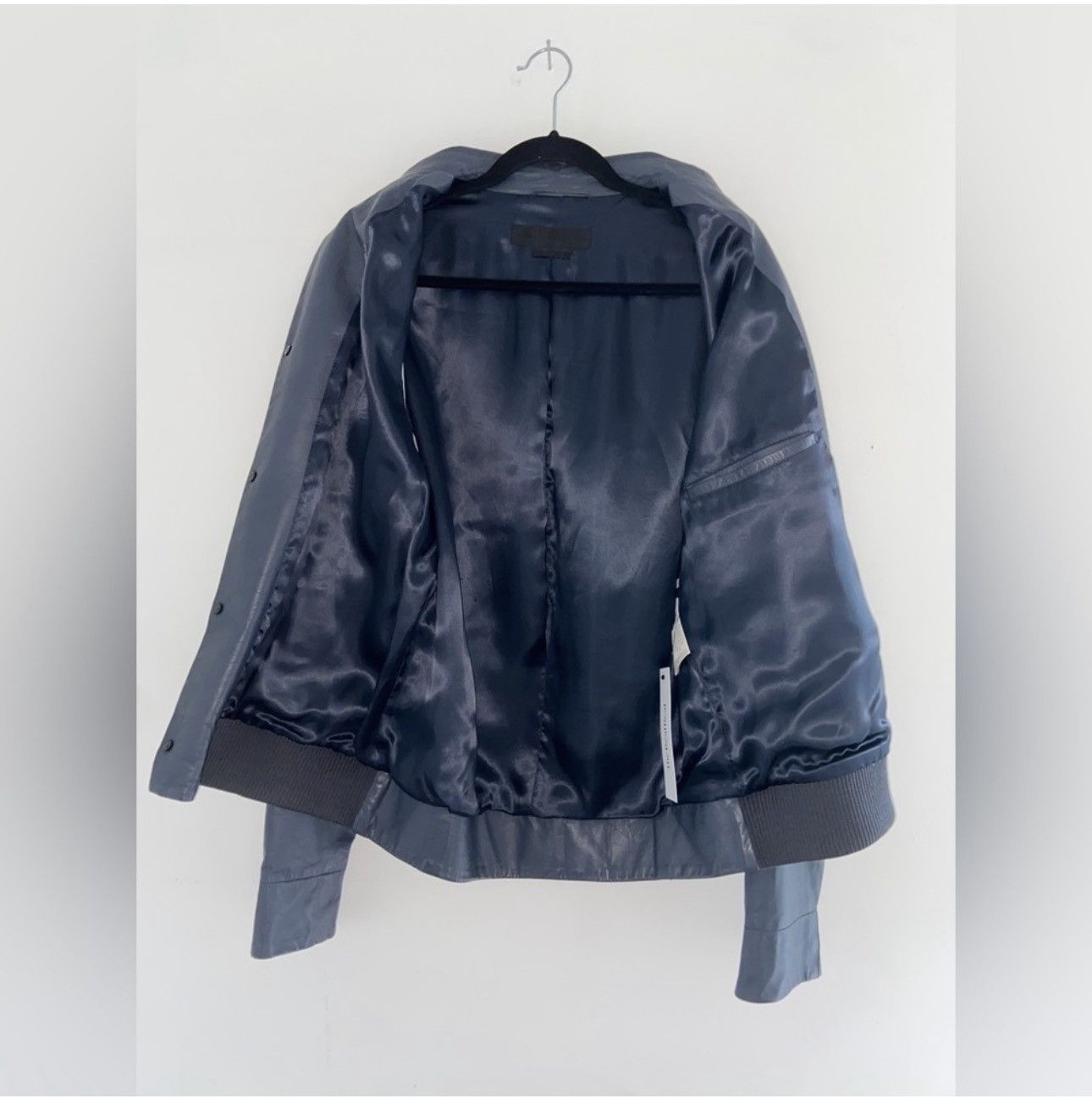 Alexander McQueen Alexander McQueen leather jacket XXL Blue UNI​​​ Vintage Lux Size XXL / US 16-18 / IT 52-54 - 9 Thumbnail