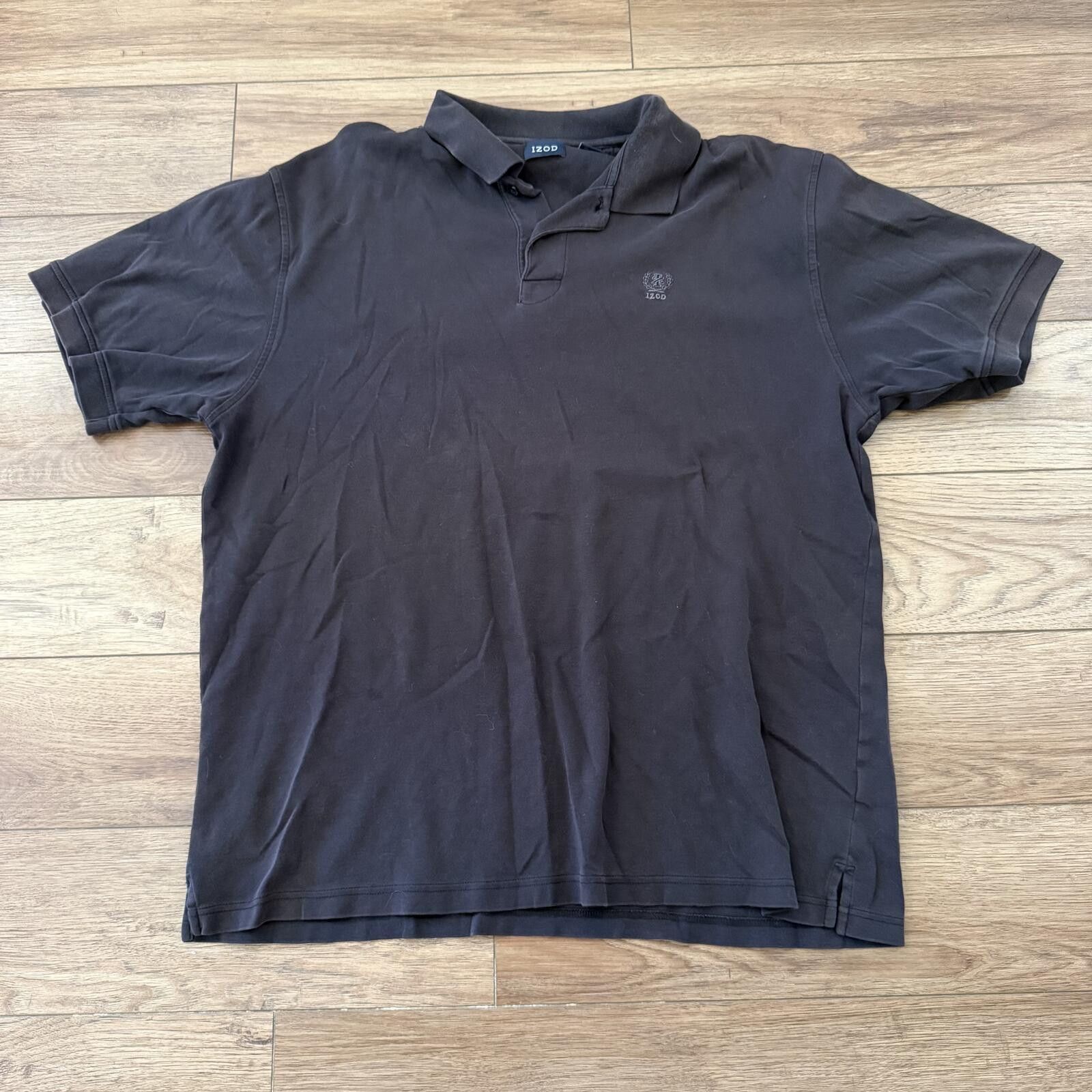 Izod Vintage Y2K Izod Black Polo Cotton Shirt XL Size US XL / EU 56 / 4 - 1 Thumbnail