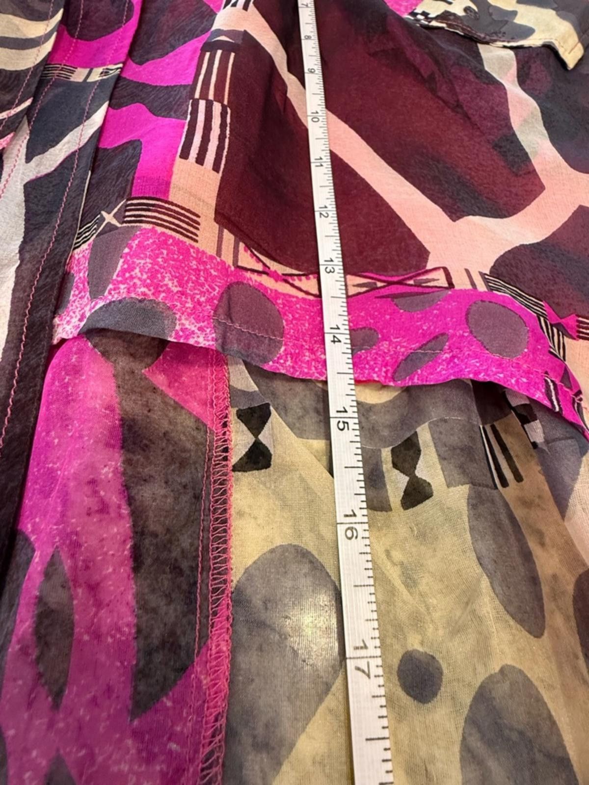 Other Fumblin Free silk leopard skirt dramatic high low hem SZ M Size 32" / US 10 / IT 46 - 10 Thumbnail