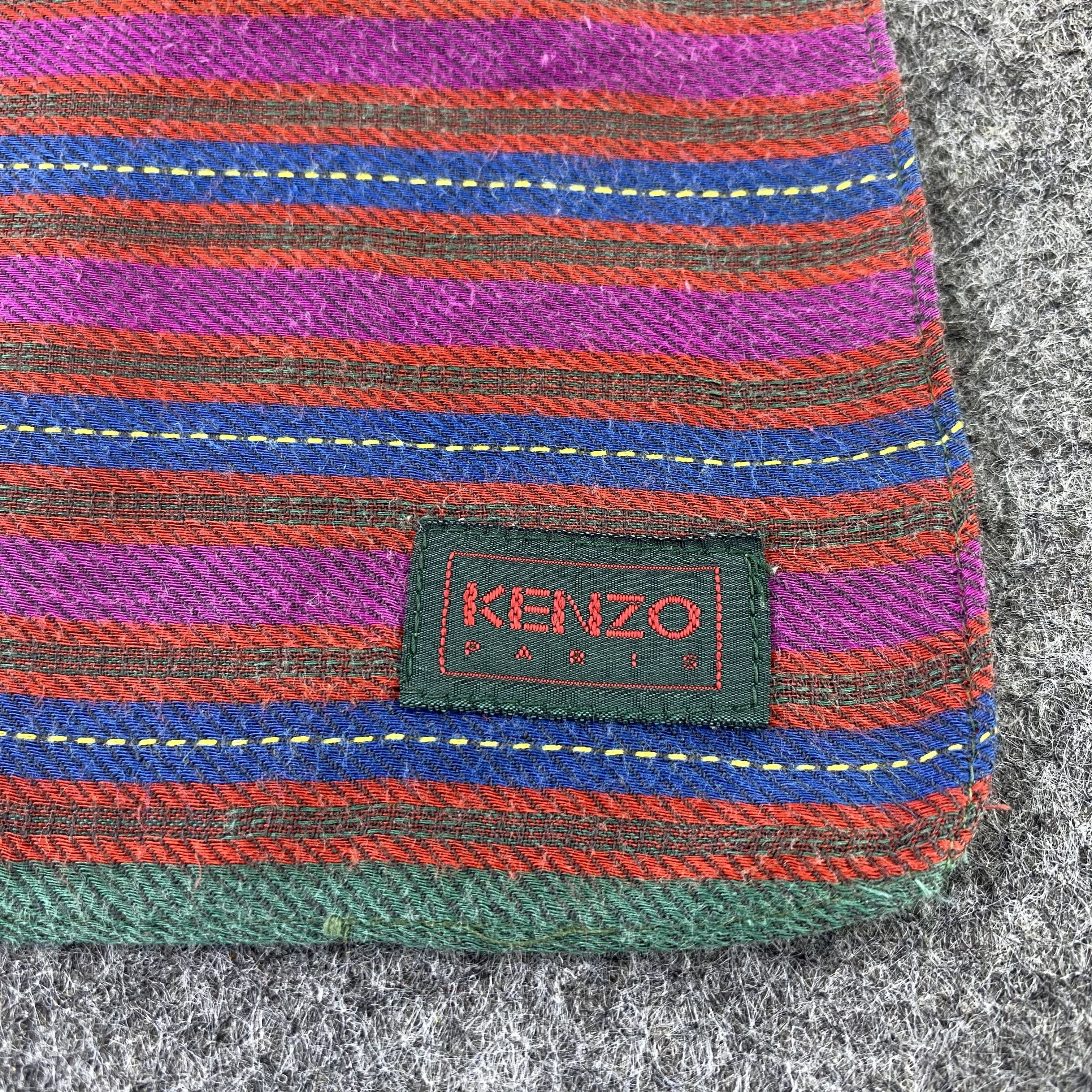 Kenzo × Vintage Kenzo Handkerchief / Bandana / Neckerchief-B749 Size ONE SIZE - 5 Thumbnail