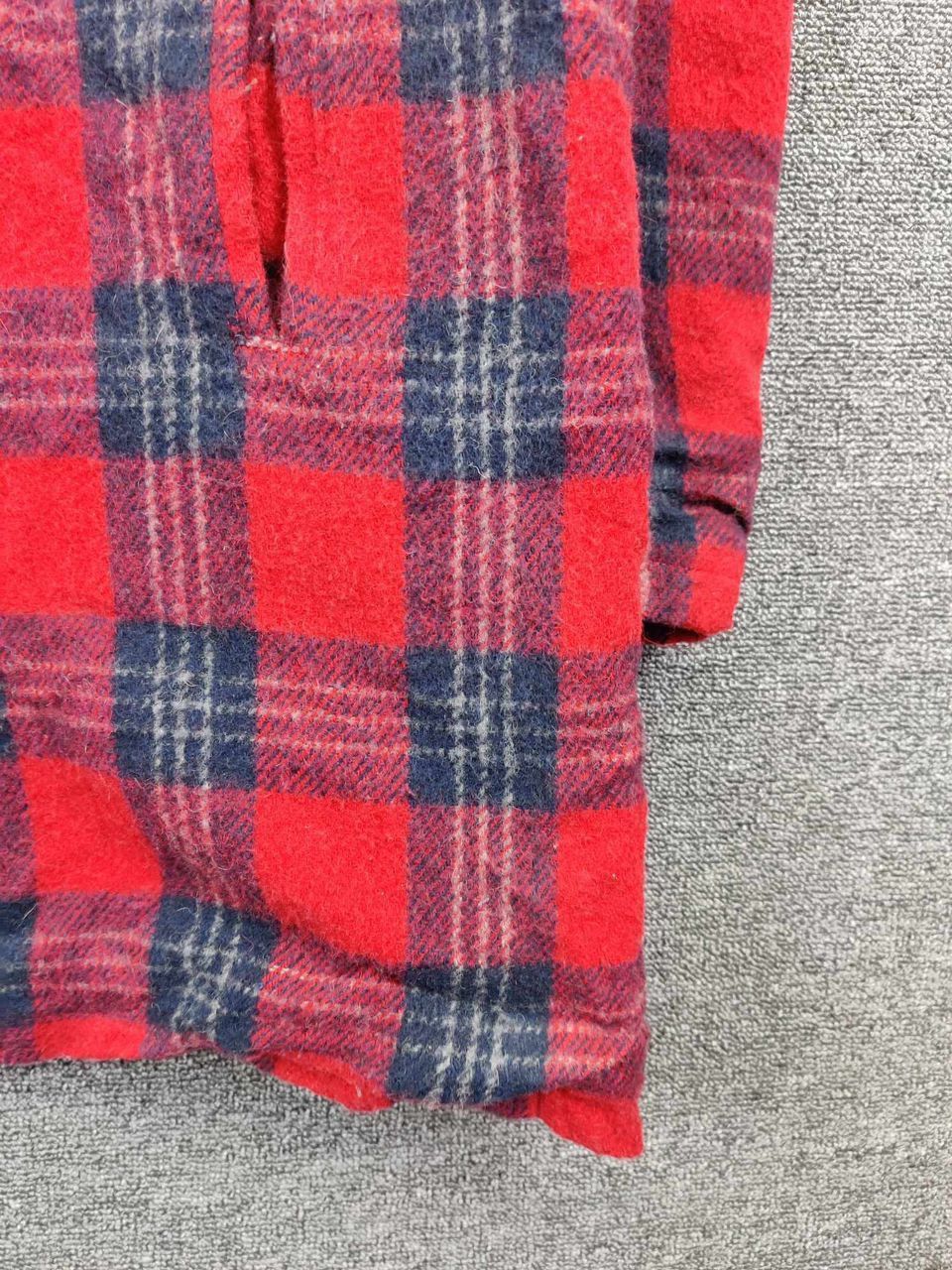 Japanese Brand Vintage Life Tools Plaid Wool Double Breasted Button Coat Size US L / EU 52-54 / 3 - 3 Thumbnail