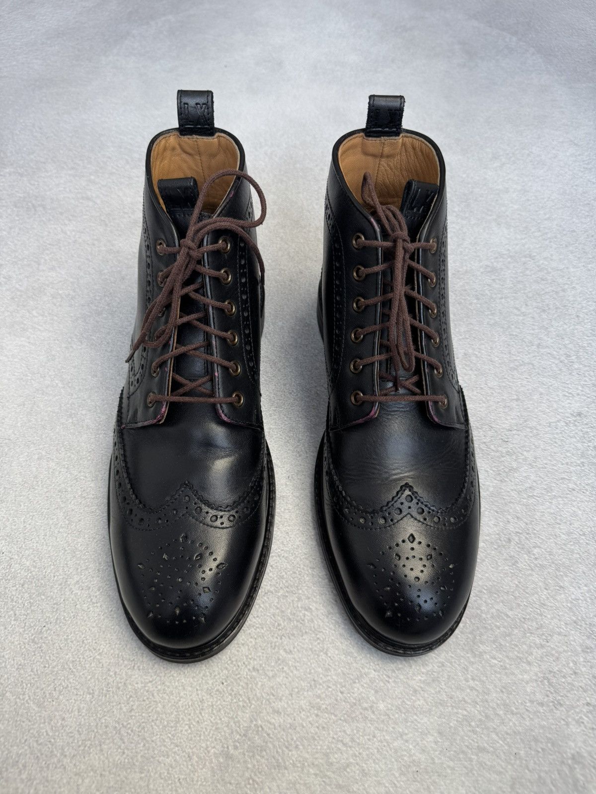 Other LANX Ankle Derby Brogue Boots Black Leather US8 Like New Size US 8 / EU 41 - 2 Thumbnail