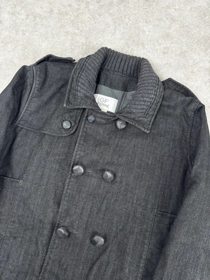 Gianfranco Ferre AW2006 Gianfranco Ferré Grey Officer Buttoned Bomber Jacket Size 42R - 5 Thumbnail