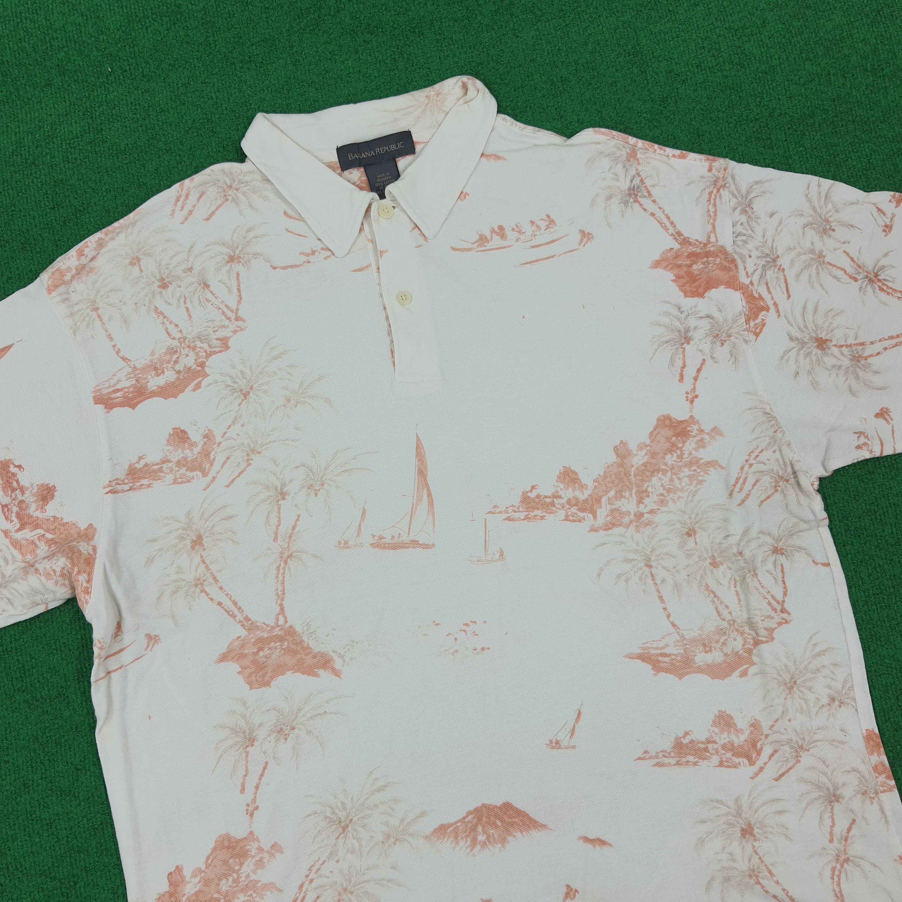Banana Republic × Vintage Vintage Banana Republic Hawaiian Style Design Pooo Shirt Size US XXL / EU 58 / 5 - 2 Thumbnail