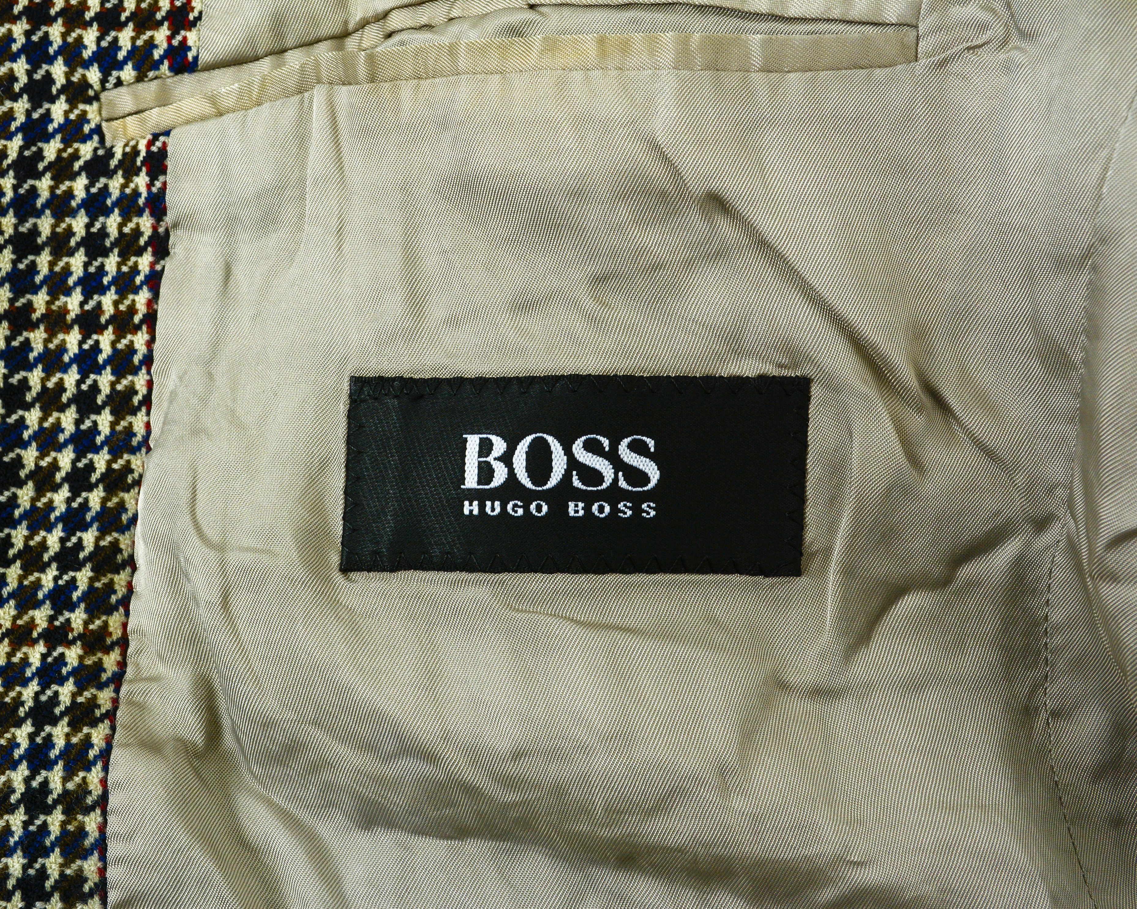Hugo × Hugo Boss × Vintage Dionysos Tweed M Blazer 40 Us Houndstooth Suit Jacket Coat Size 40R - 6 Thumbnail