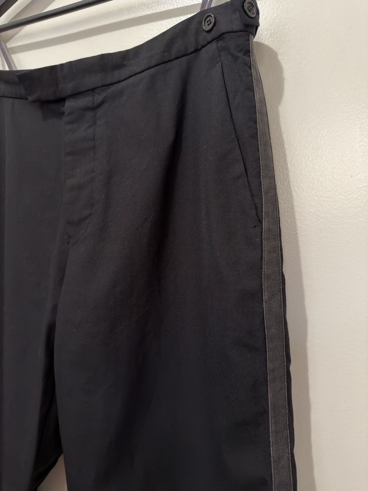 Helmut Lang '90s Gray Stripe Tuxedo Trousers Size US 30 / EU 46 - 3 Thumbnail