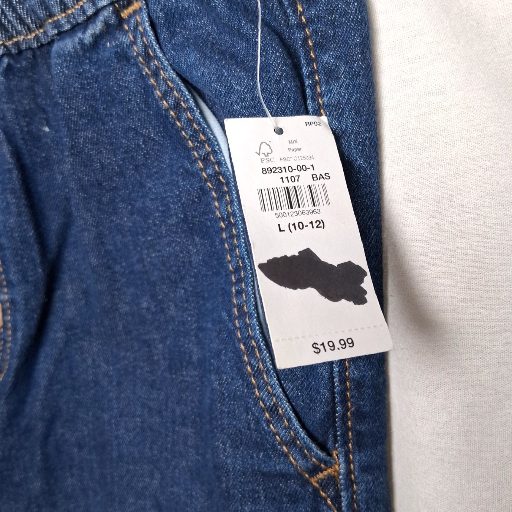 Old Navy Old Navy Jeans Women Large Pull On Straight Dark Wash Blue Denim Elastic NEW Size 36" / US 14 / IT 50 - 6 Thumbnail