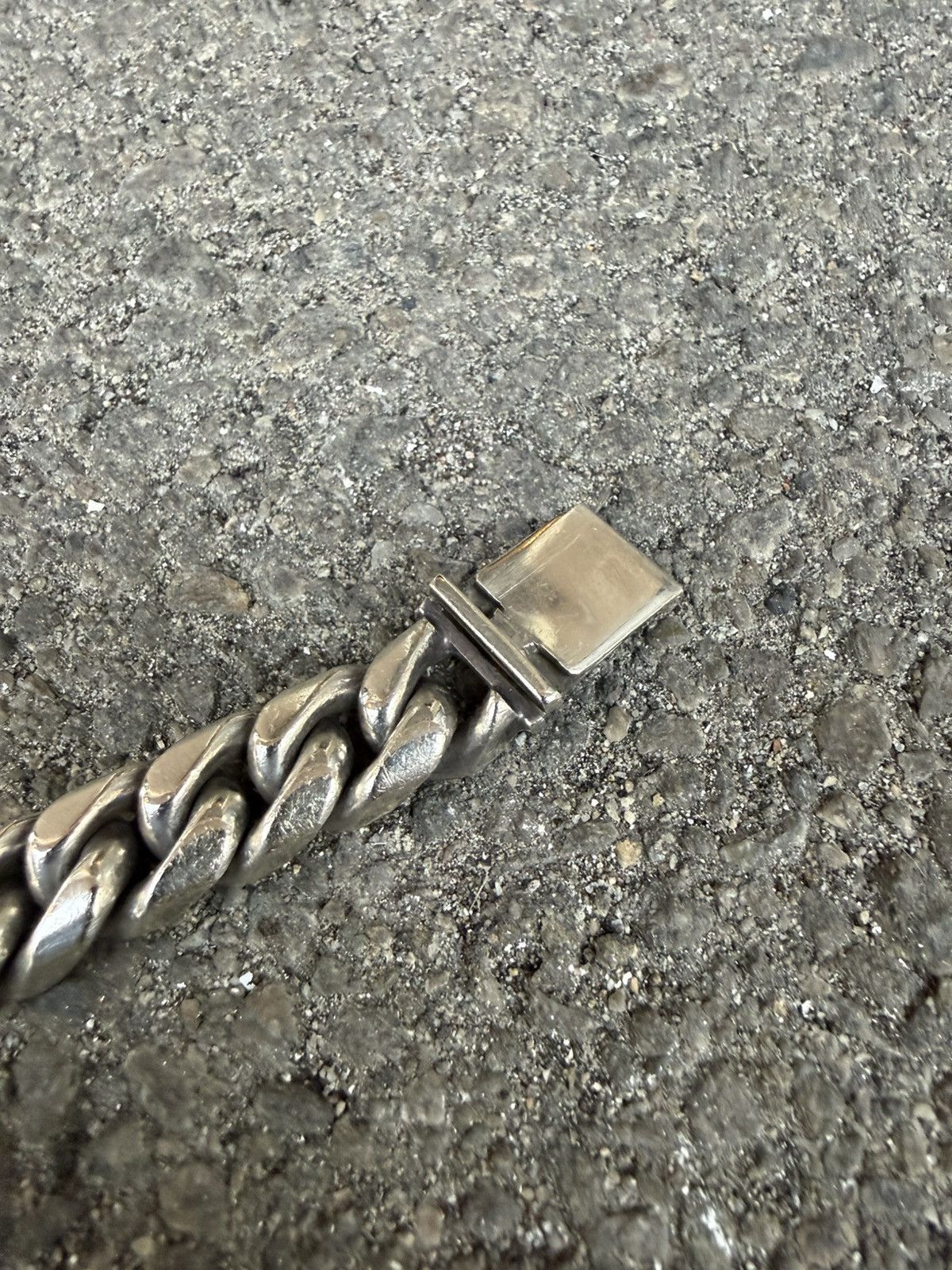 Sterling Silver Vintage 925 Silver Curb Bracelet Size ONE SIZE - 3 Thumbnail