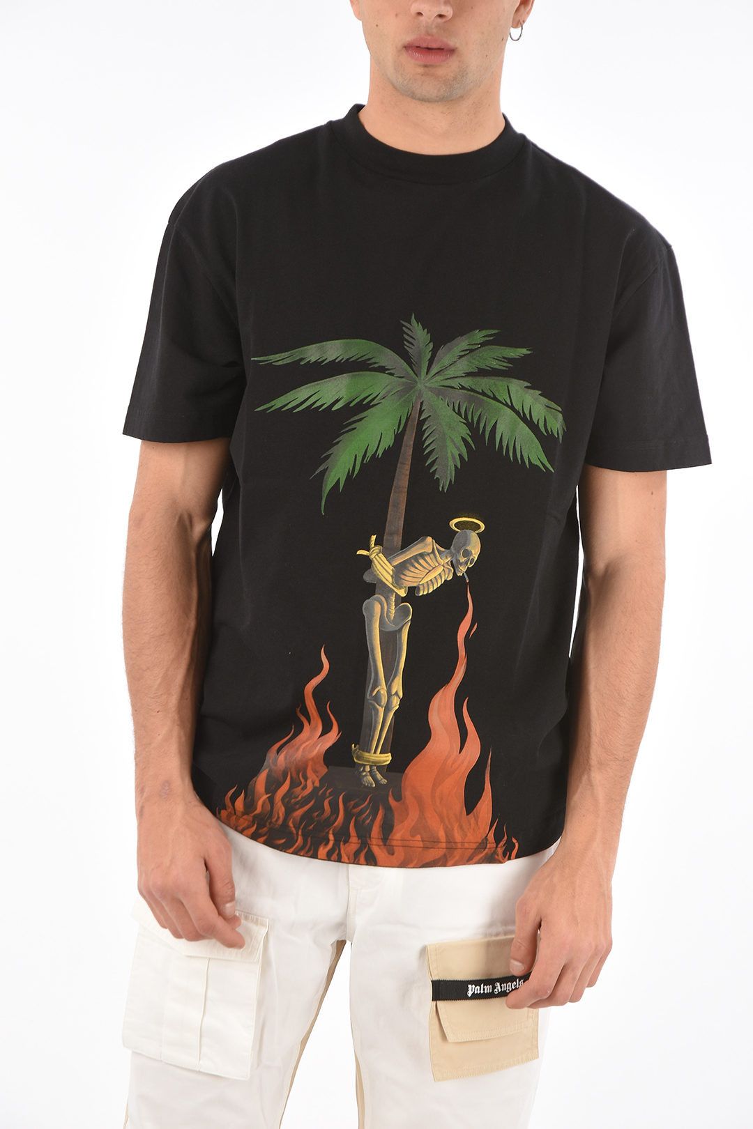 Palm Angels T-Shirt Burning Skeleton Size US XL / EU 56 / 4 - 3 Thumbnail
