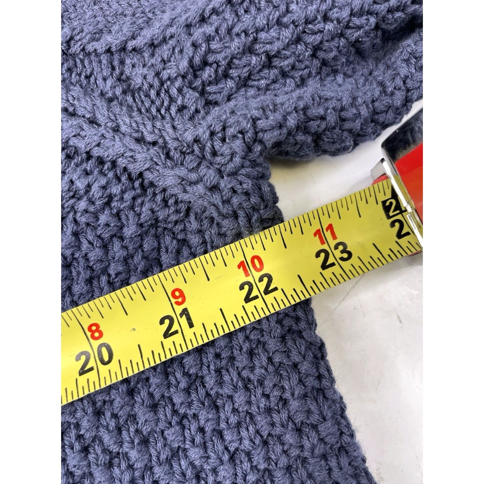 Vintage LL Bean Signature Womens Fisherman Sweater Large V Neck Navy Blue Preppy Size L / US 10 / IT 46 - 6 Thumbnail