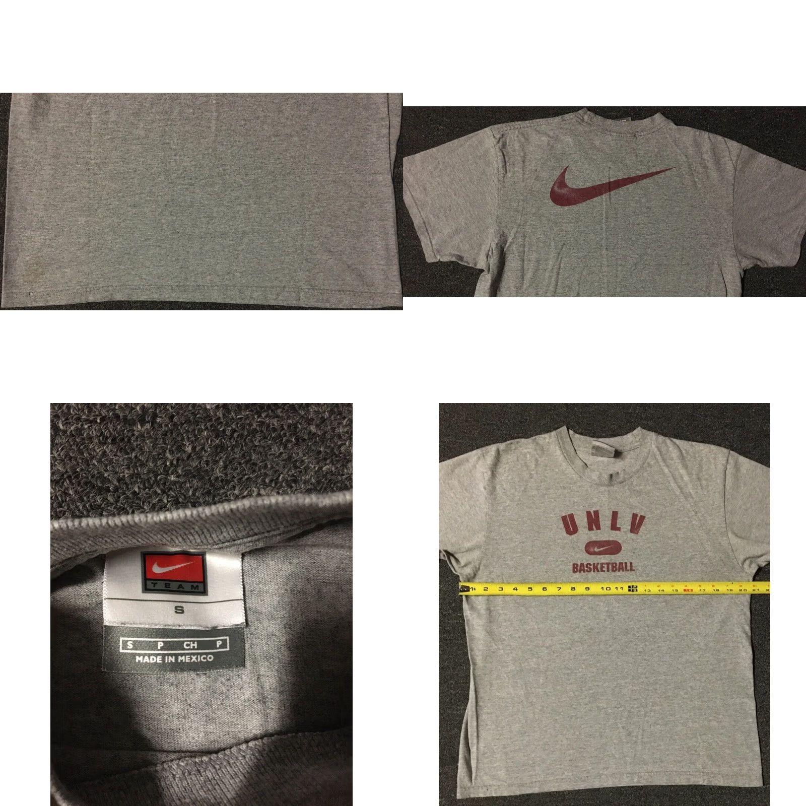 Nike VINTAGE Nike UNLV Shirt S S Gray 90s Big Swoosh Grunge School Track PE Mens Size US S / EU 44-46 / 1 - 8 Thumbnail