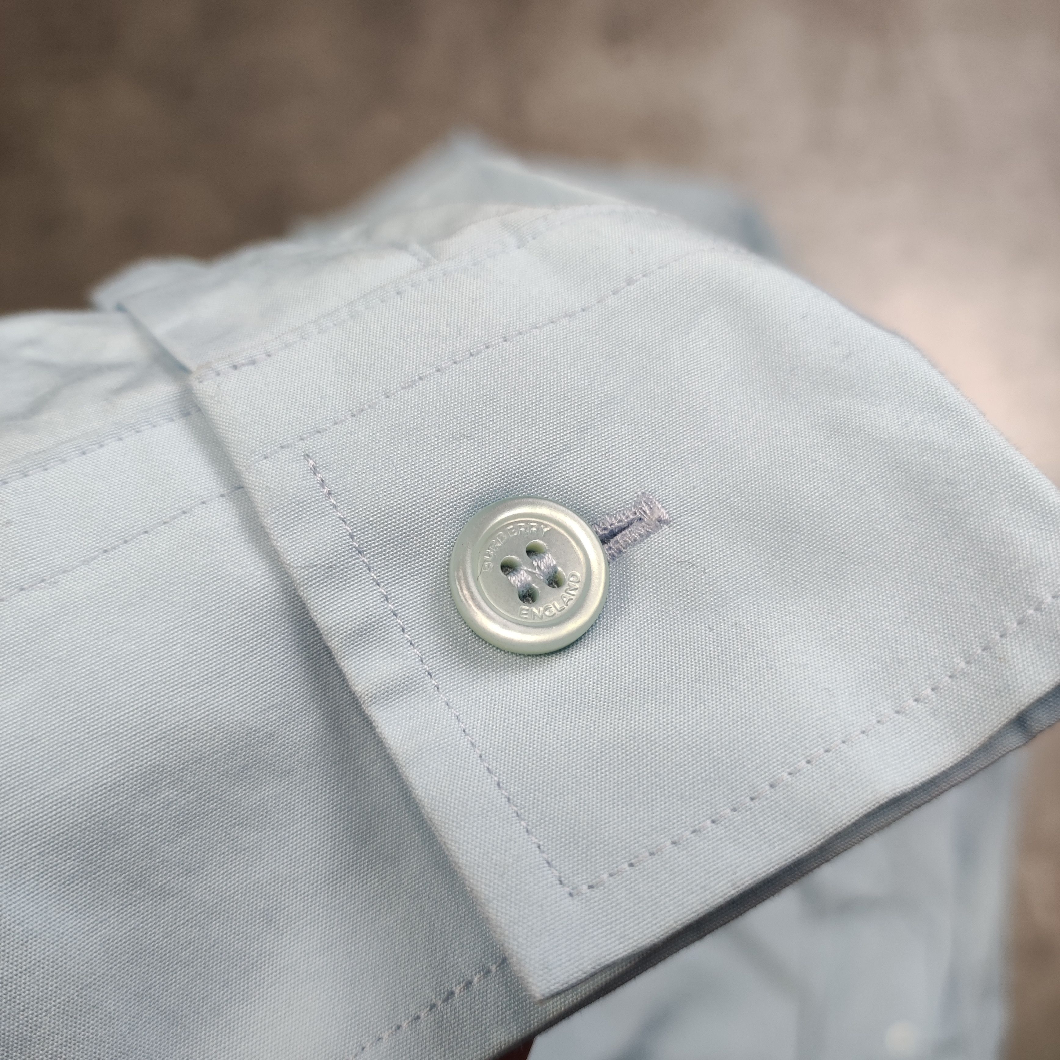 RARE Baby blue Luxury Burberry London Tape Shirt
