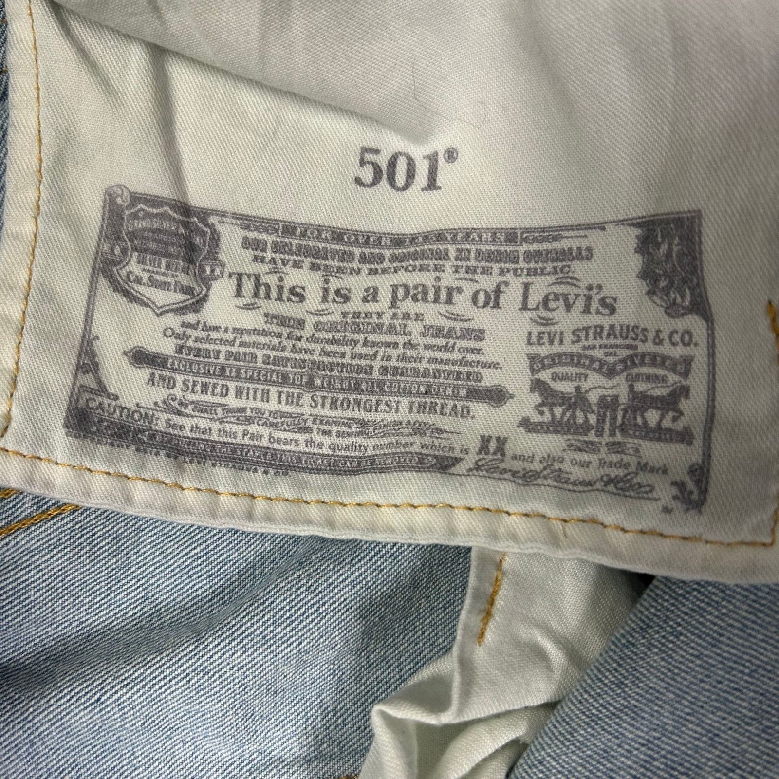 Levi's Vintage Levi’s 501 Button Fly Denim Blue Jeans Size US 36 / EU 52 - 6 Thumbnail
