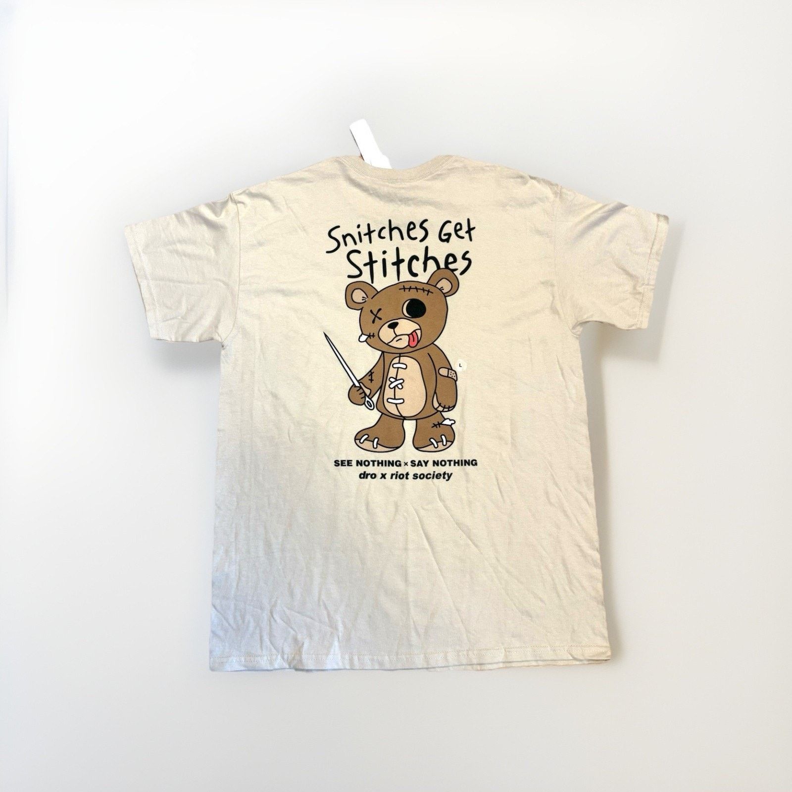 Riot Society Riot Society Mens's Crew Neck Tee Shirt Beige L NWT Size US L / EU 52-54 / 3 - 2 Thumbnail