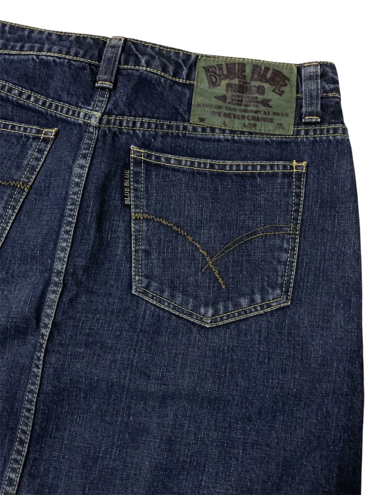 Blue Blue Japan × Indigo Blue Blue Japan Indigo Skirt Size 29" - 3 Thumbnail