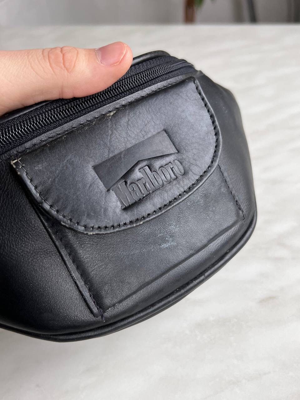 Marlboro × Vintage Vintage 90s Marlboro leather bag messenger black vintage Size ONE SIZE - 7 Thumbnail