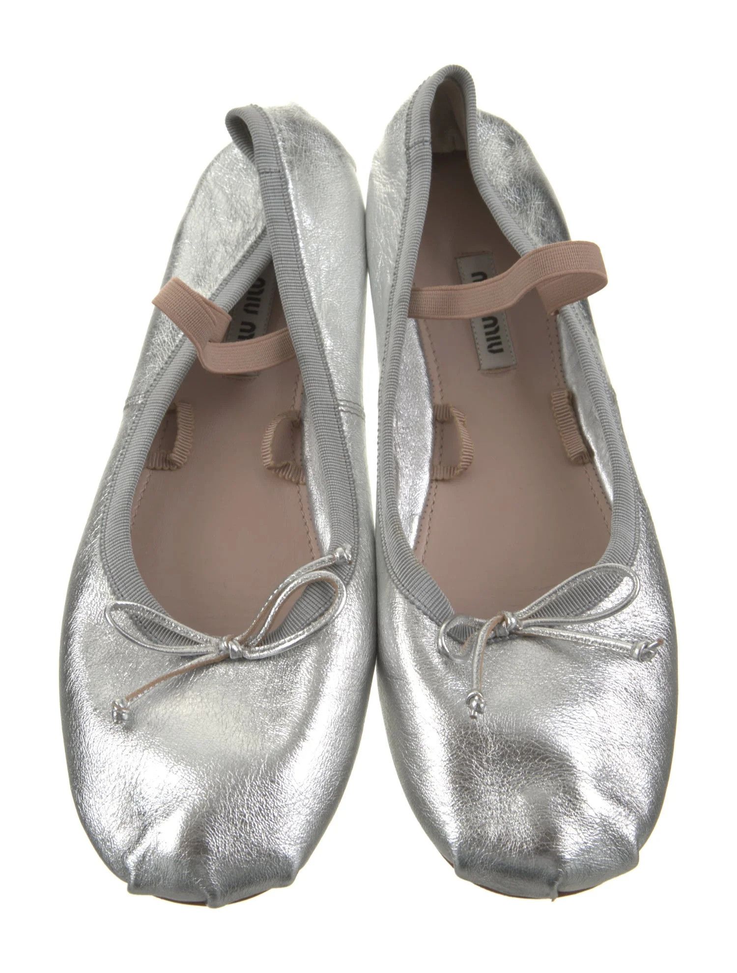 Miu Miu Miu Miu Leather Bow Accents Mary Jane Flats Size US 5 / IT 35 - 3 Thumbnail