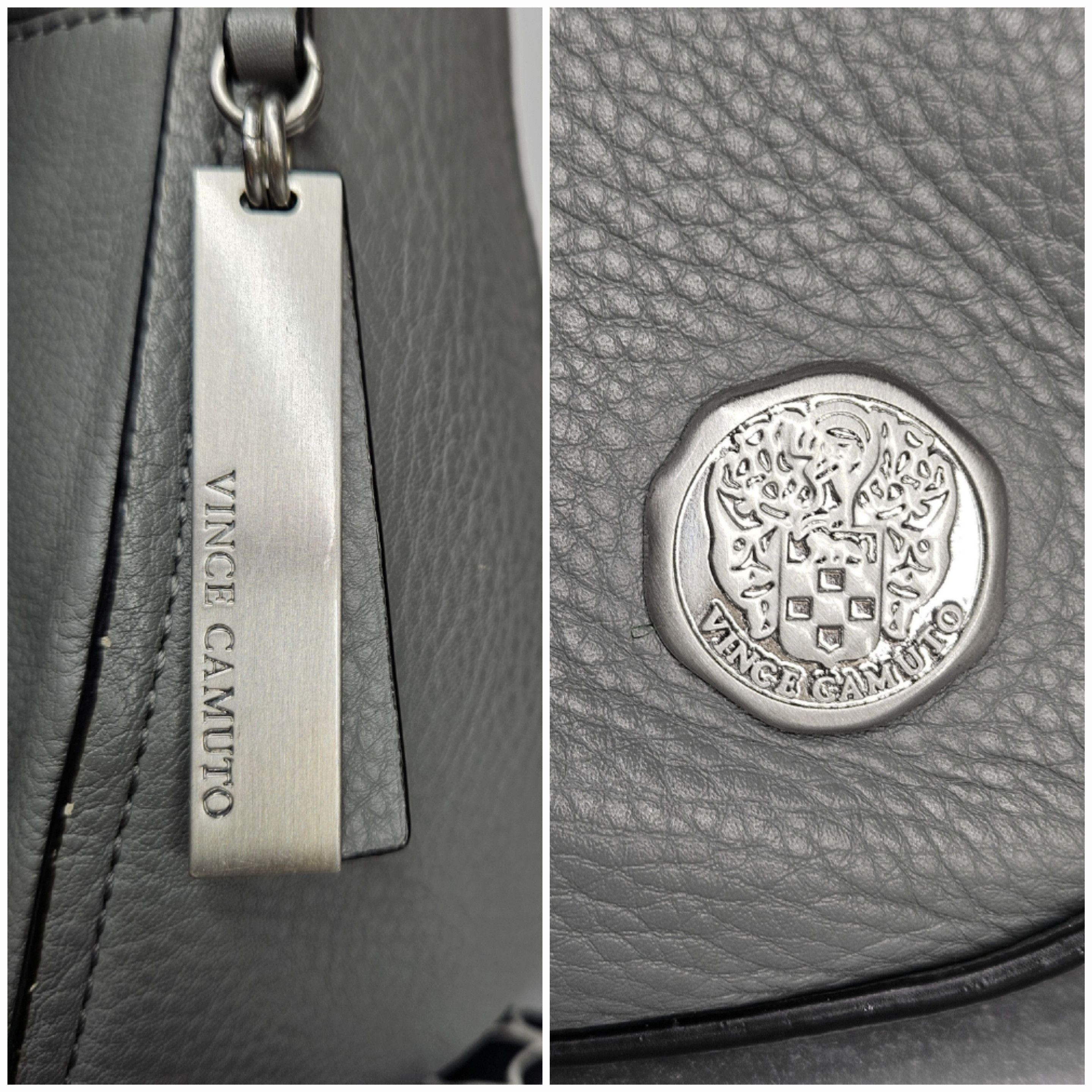 Vince Camuto Vince Camuto 12x10x4" Messanger Shoulder Bag Grey Suede Size ONE SIZE - 11 Thumbnail
