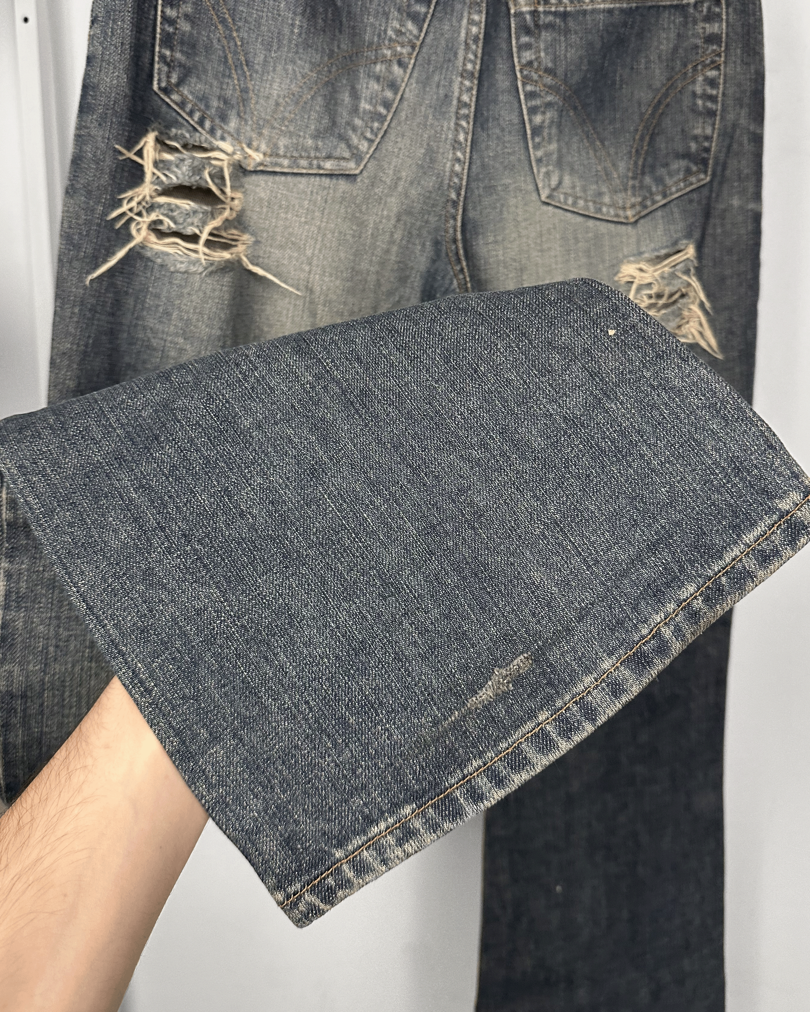 Dolce & Gabbana Dolce&Gabbana Vintage Distressed Flared Jeans Size US 27 - 7 Thumbnail