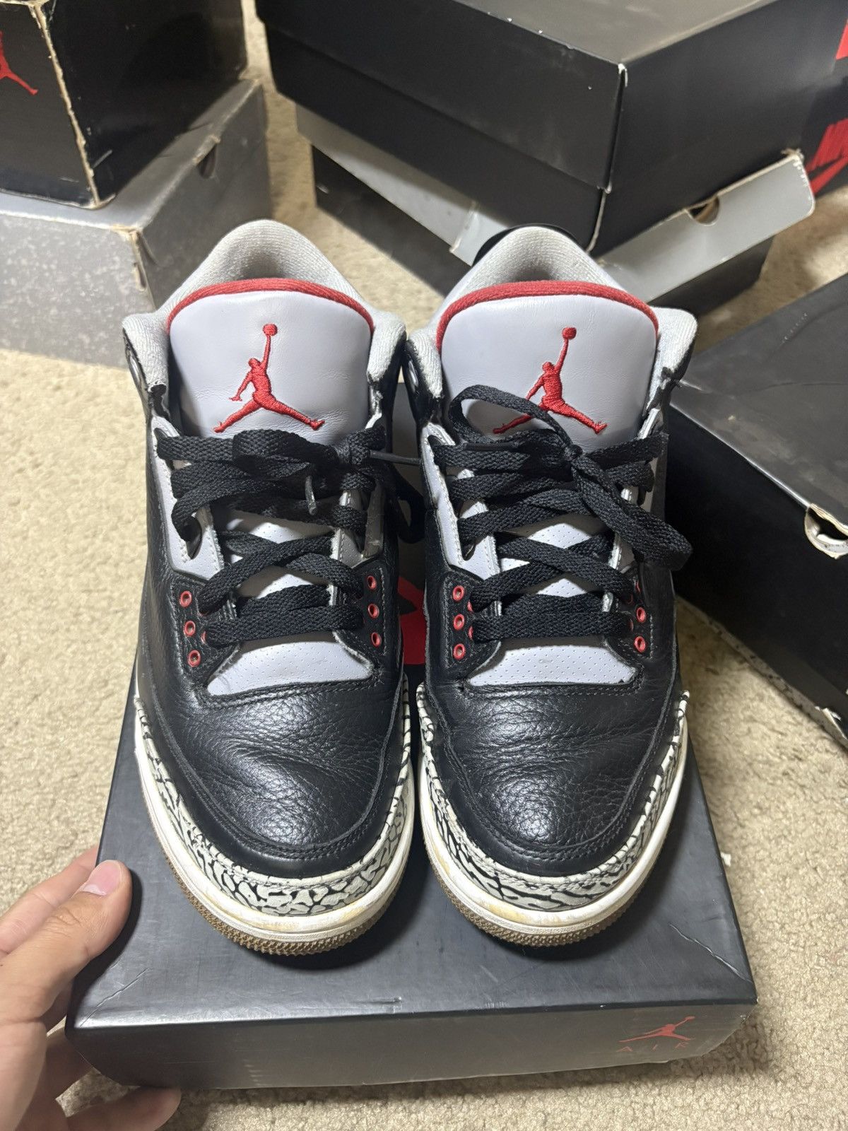 Jordan 3 black cements 2011 size 10