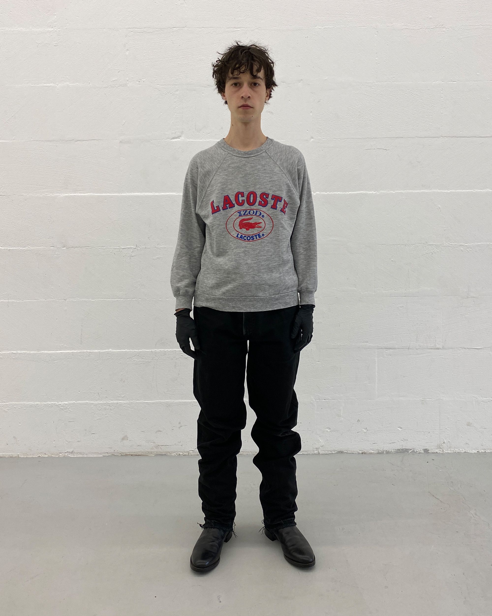 Lacoste Izod 1980s Raglan Logo Crewneck Size US L / EU 52-54 / 3 - 3 Thumbnail