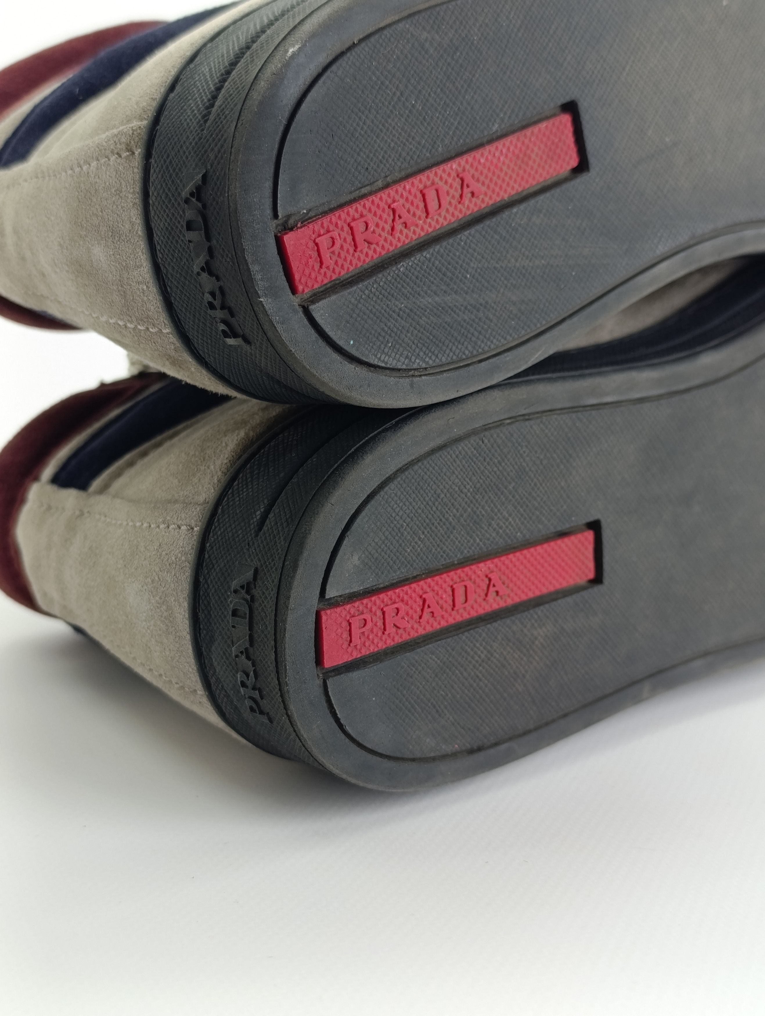 Prada PRADA WOMENS SUEDE ANKLE BOOTS LACE UP HIGH-TOP SNEAKERS Size US 7.5 / IT 37.5 - 15 Thumbnail