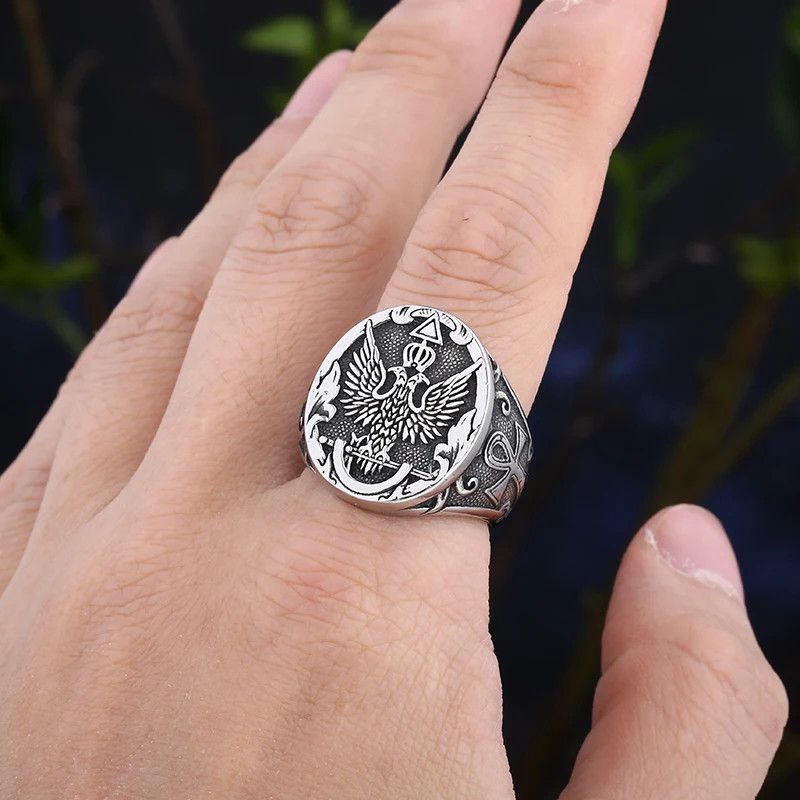 Japanese Brand × Jewelry × Vintage Cool Stainless Steel Eagle Ring Size ONE SIZE - 5 Thumbnail