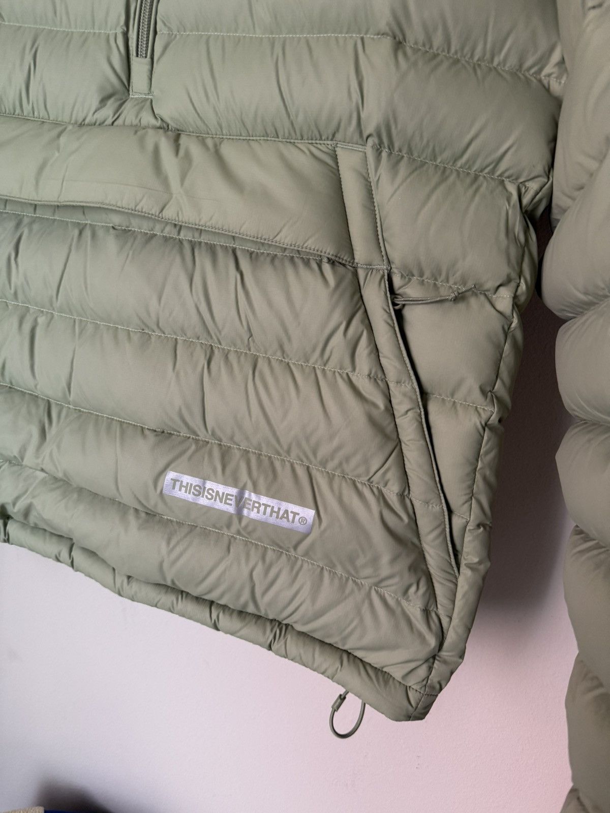 thisisneverthat Thisisneverthat Pertex Down Pullover. Olive Green. Hoodie Size US M / EU 48-50 / 2 - 9 Thumbnail