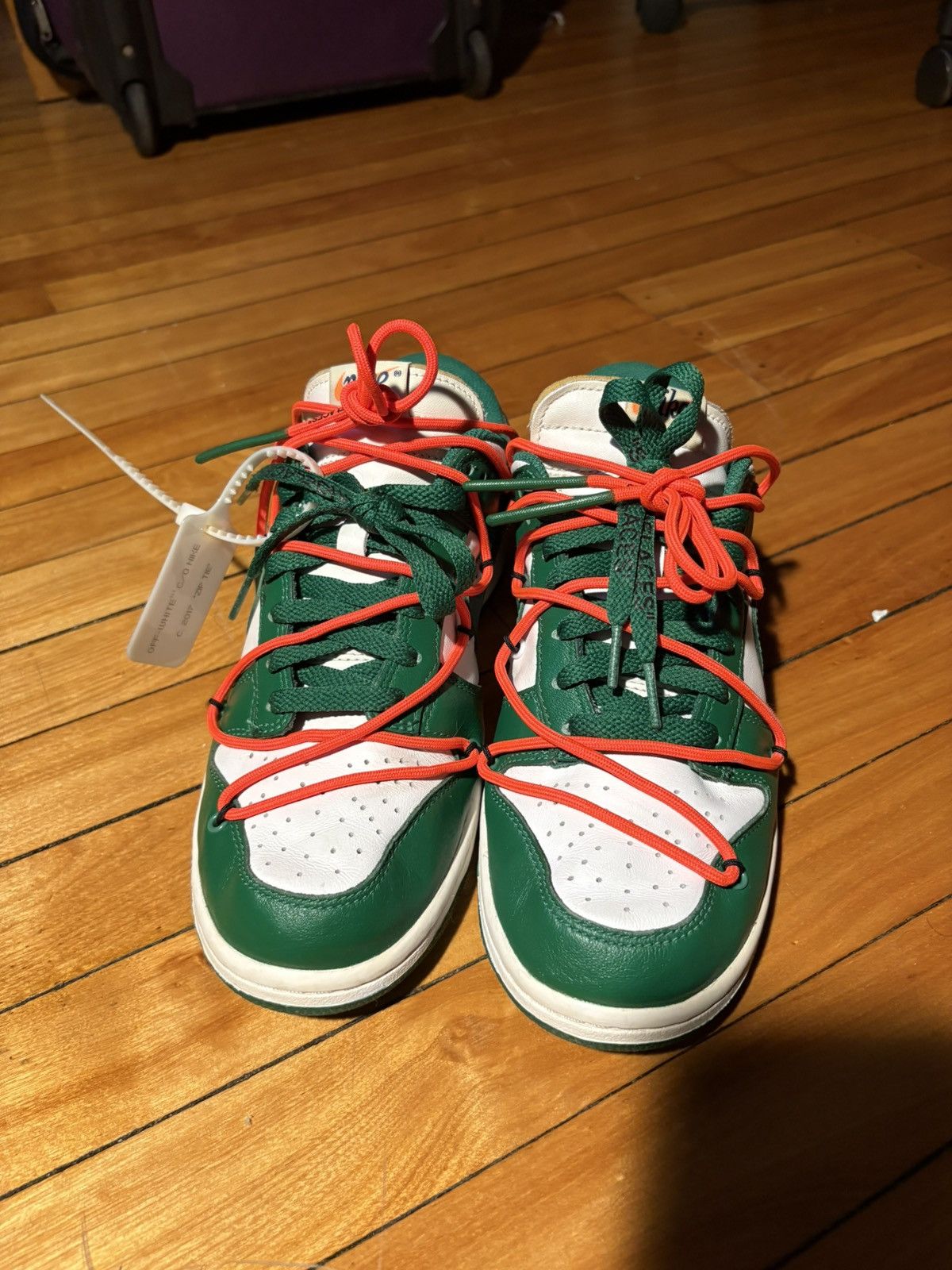 Nike × Off-White Off White Dunk Low “Pine Green” Size US 7 / EU 40 - 2 Thumbnail