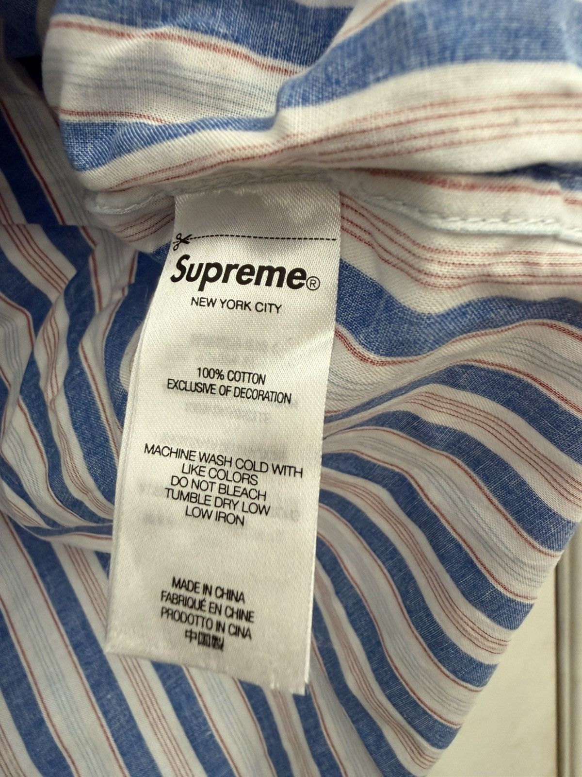 Supreme Supreme stripe shit size Large Size US L / EU 52-54 / 3 - 4 Thumbnail