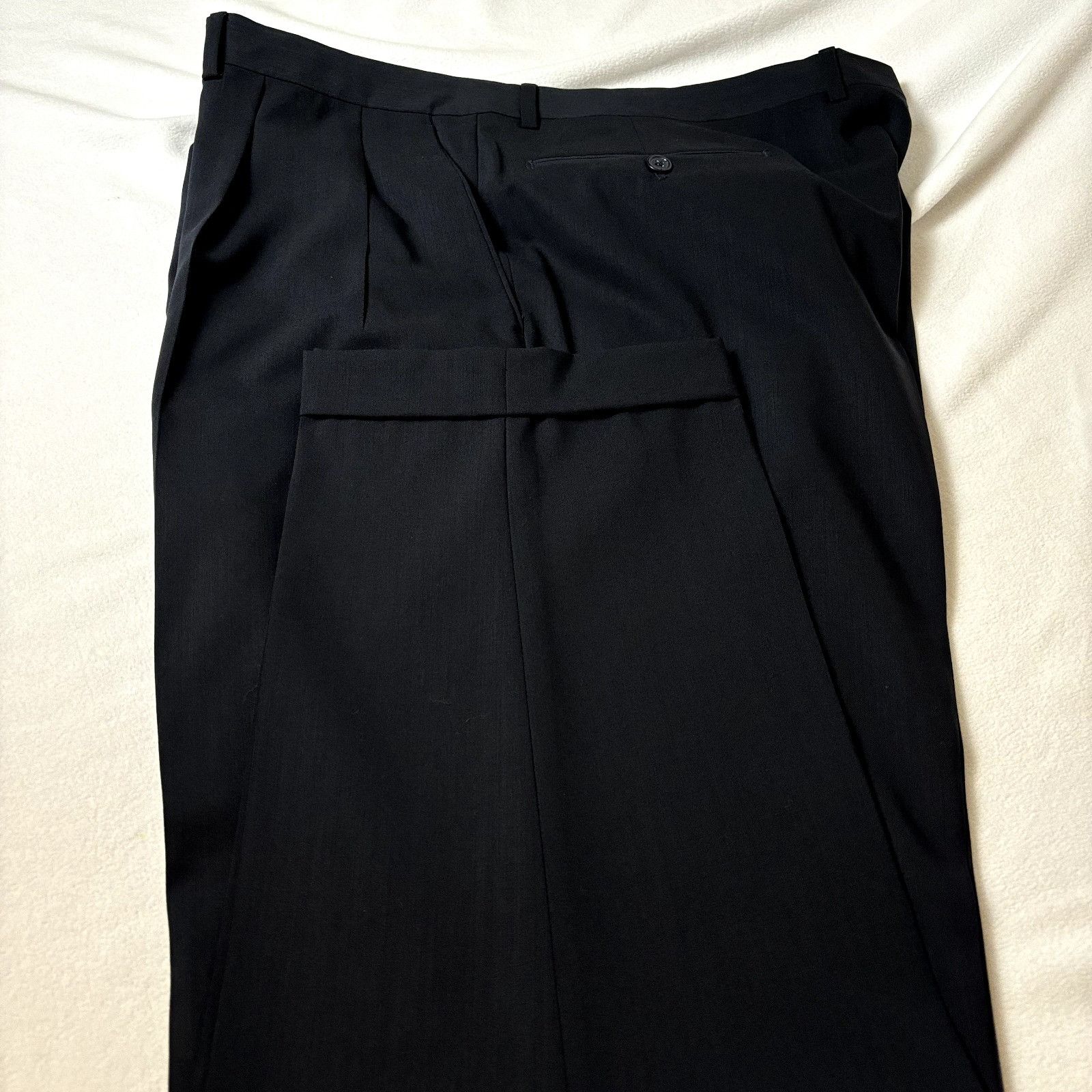 Santorelli Santorelli Men's Black Dress Pants 42x32 Wool Pleated Made i Size 42R - 6 Thumbnail