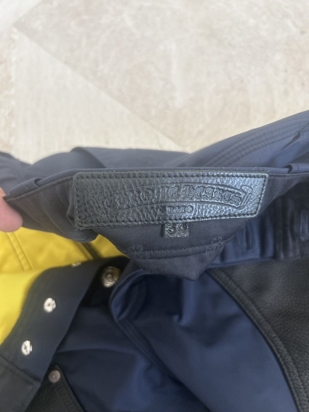 Chrome Hearts Chrome Hearts Blue Carpenters with Yellow Patch and Leather Size US 34 / EU 50 - 9 Thumbnail