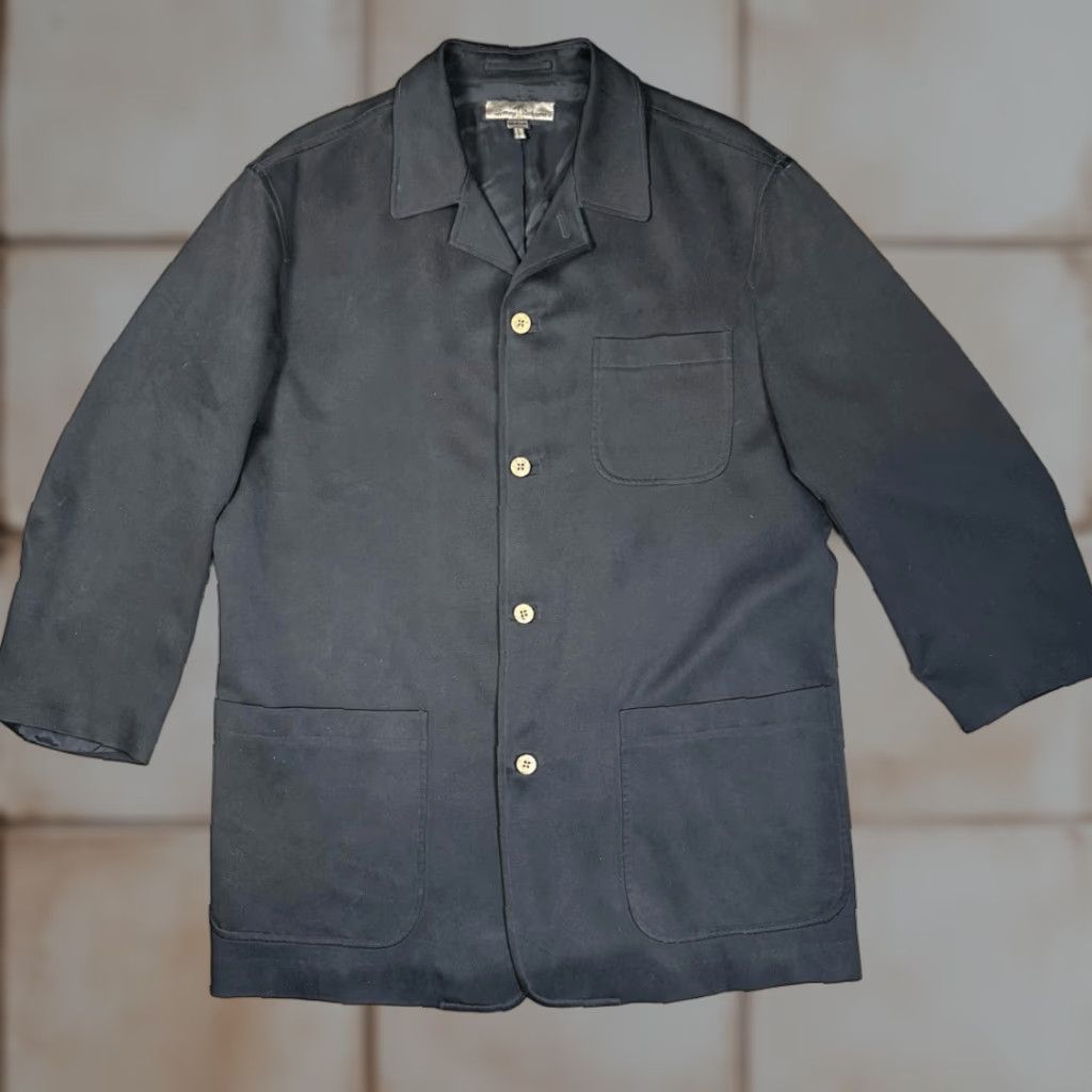 Tommy Bahama Tommy Bahama Jacket Men M Silk Black Button Up Collared Pockets Overcoat Size US M / EU 48-50 / 2 - 1 Thumbnail