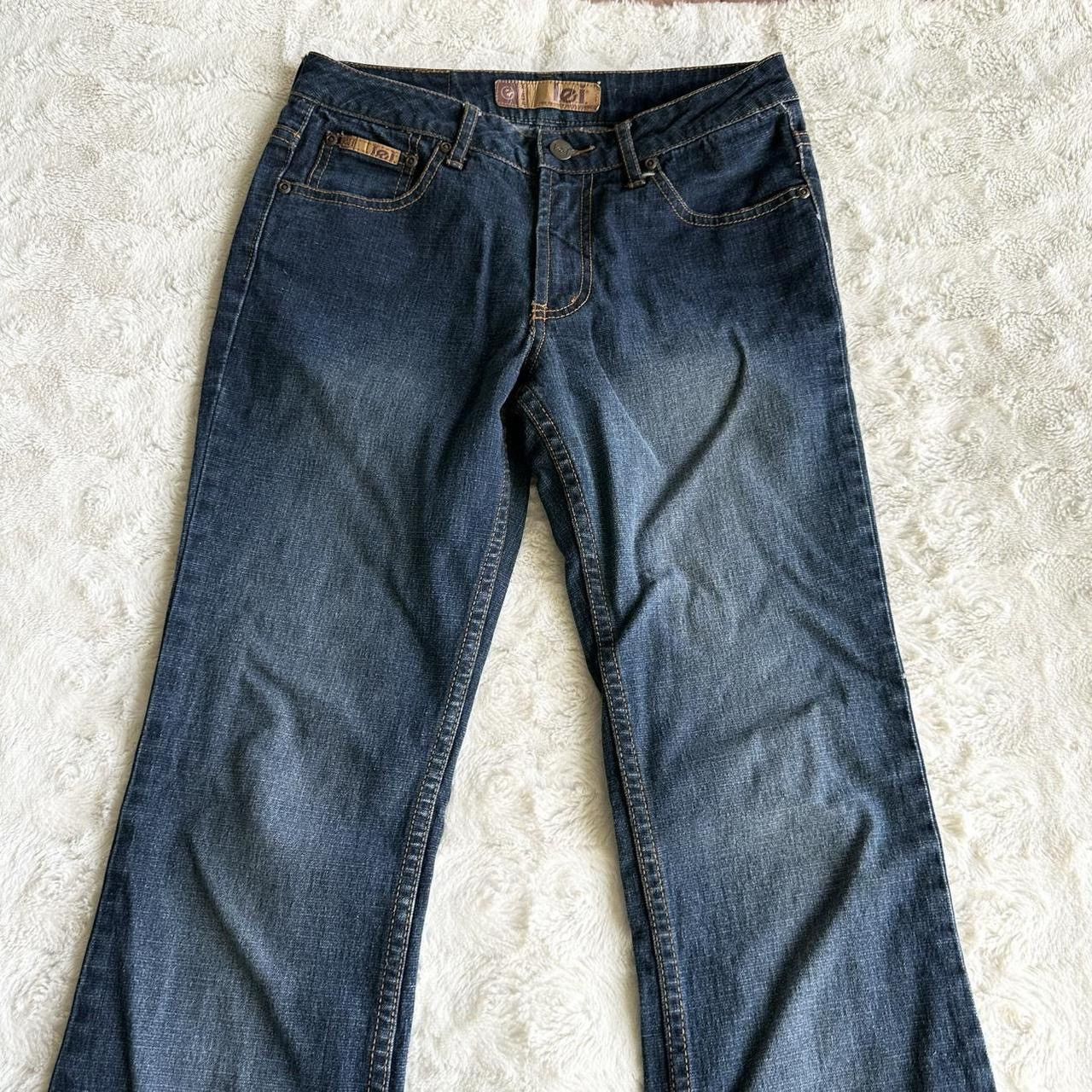 L.E.I. Vintage LEI Jeans Womens Juniors 3 Blue Bootcut Y2K Mid Rise Size 26" / US 2 / IT 38 - 4 Thumbnail