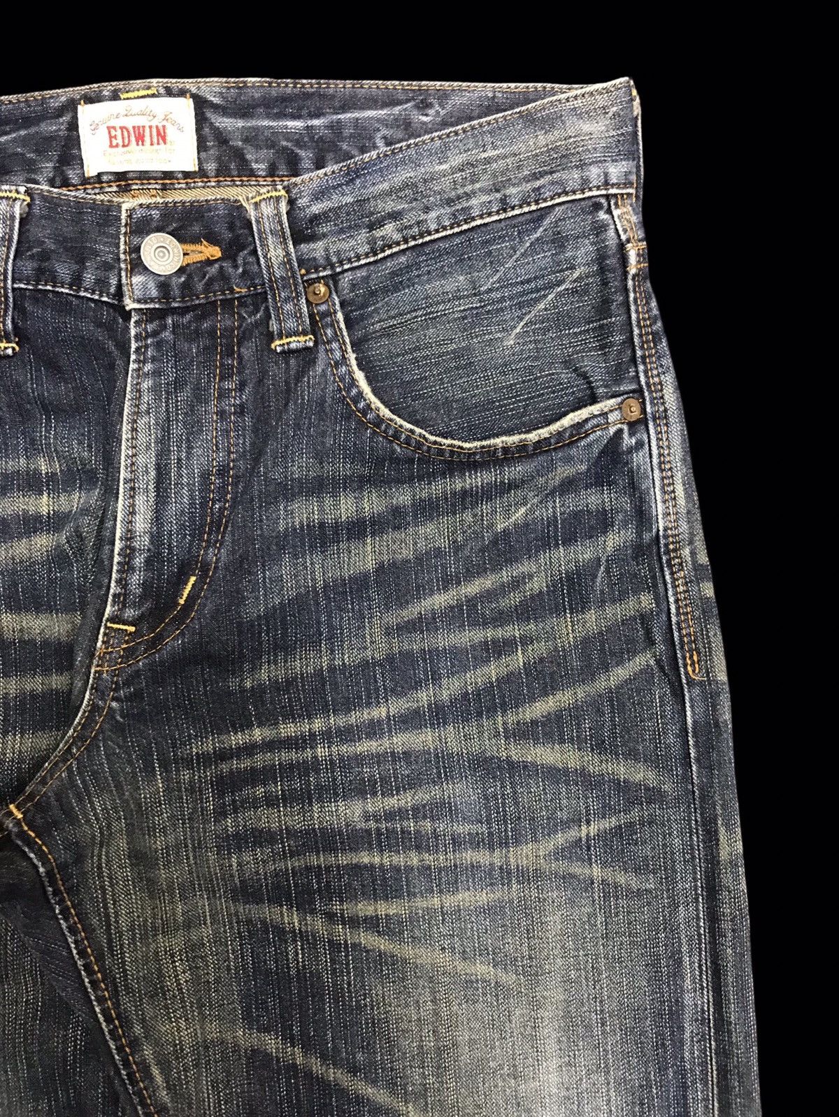 Edwin 💥90s Style💥EDWIN 403XV INSANE FADES MUDWASH REG DENIM F412 Size US 32 / EU 48 - 4 Thumbnail