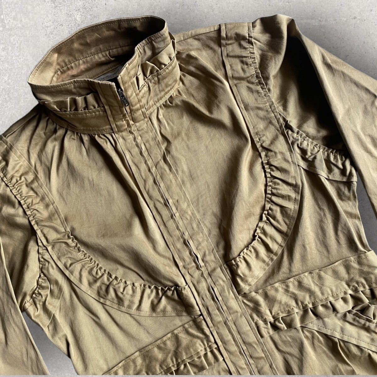 Tom Ford 2004 Ruffle Stretch Cotton Jacket Size S / US 4 / IT 40 - 4 Thumbnail