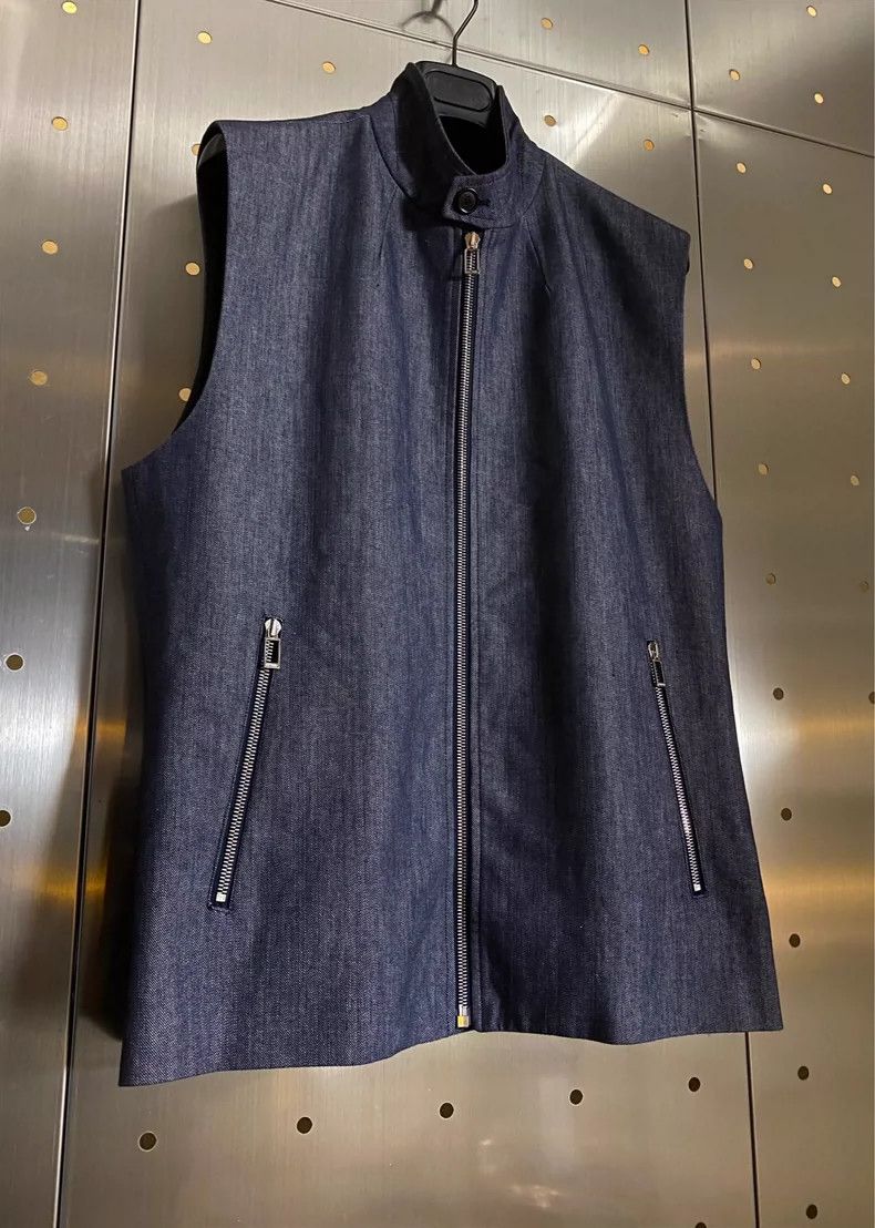 Dior Dior 13Ss blue primary starched zippered denim vest 2505-Ne Size US L / EU 52-54 / 3 - 3 Thumbnail