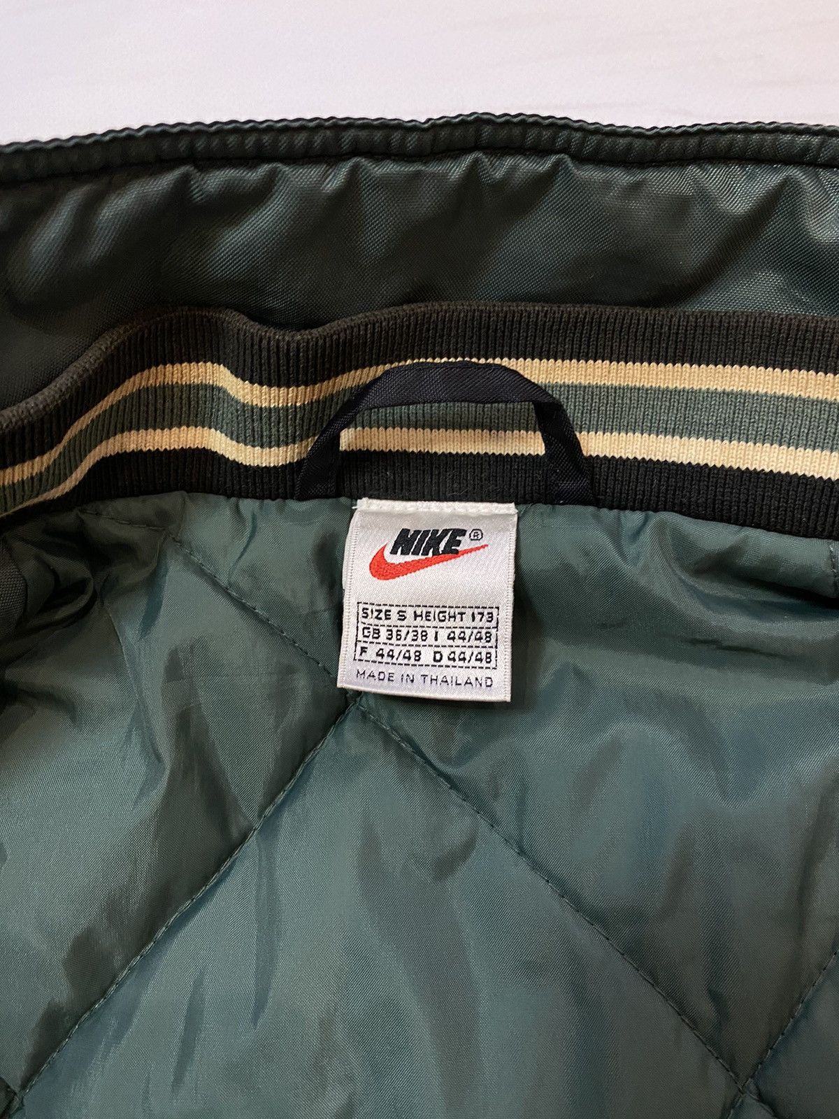 Nike × Vintage Vintage 90’s Nike drill Big Swoosh puffer jacket Size US S / EU 44-46 / 1 - 3 Thumbnail