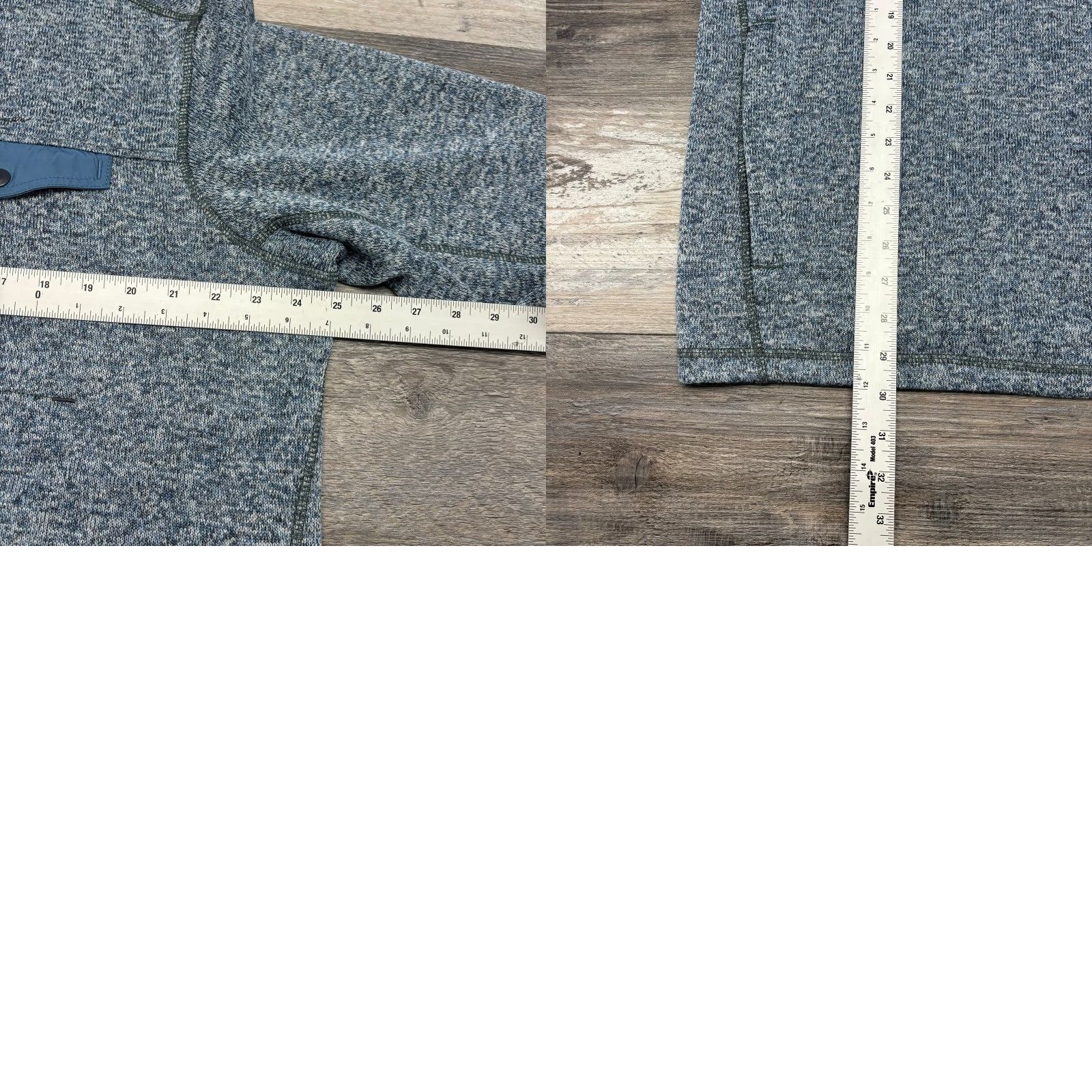 Eddie Bauer VINTAGE Eddie Bauer Gray Blue Mens XL Radiator Snap Pocket Mock Neck Knit Fleece Pullover Sweater Size US XL / EU 56 / 4 - 8 Thumbnail