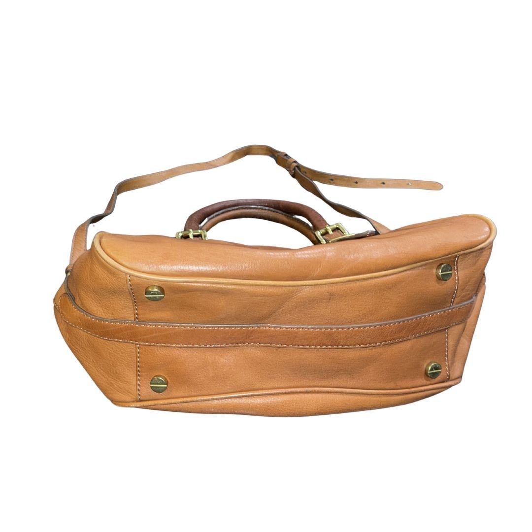 J.Crew Tan Genuine Leather Satchel Top Handle Crossbody Minimalist Size ONE SIZE - 3 Thumbnail