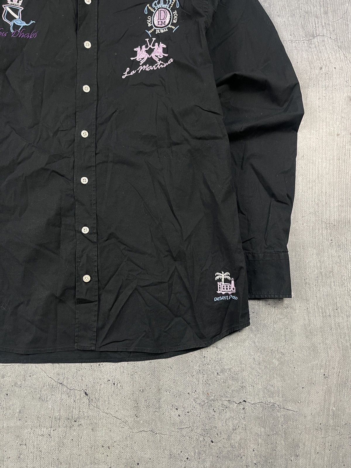 La Martina × Vintage La Martina Abu Dhabi Dubai vintage big logo shirt Size US L / EU 52-54 / 3 - 4 Thumbnail