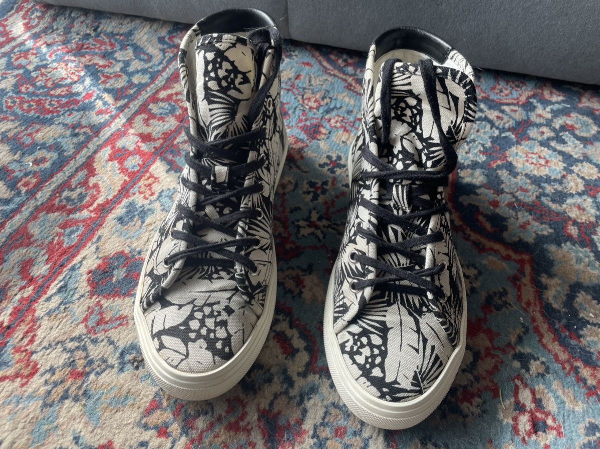 Saint Laurent Paris damon high-top espadrilles in canvas