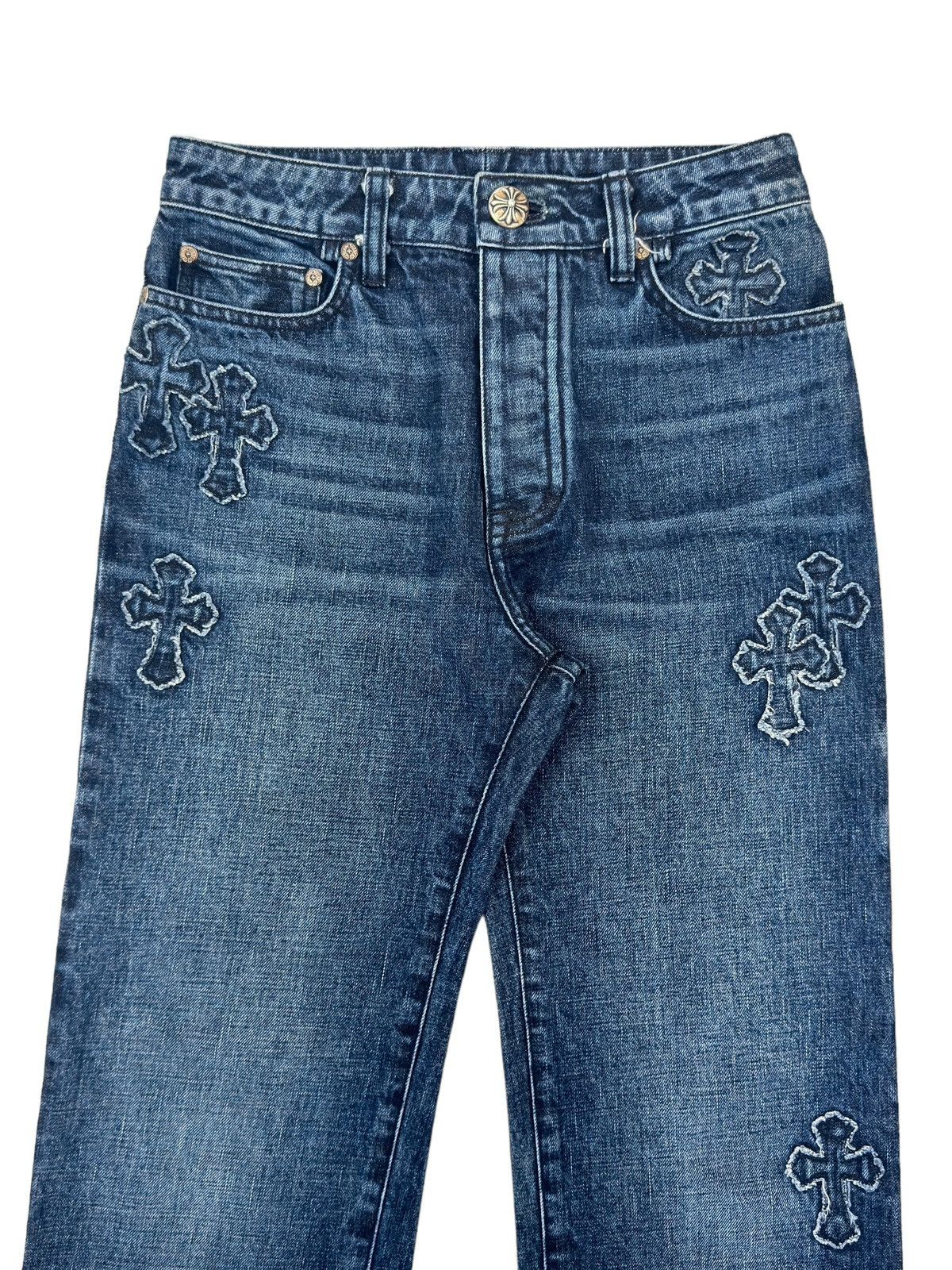 Chrome Hearts Chrome Hearts Denim Cross Patch On Denim Jeans Size 25" / US 0 / IT 36 - 4 Thumbnail