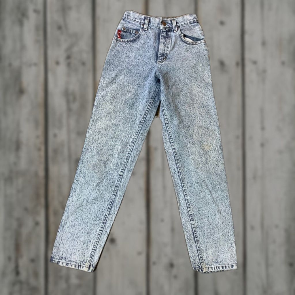 Lee VINTAGE Lee Women's Acid Wash Slim Fit Blue Jeans Size 16 Tapered Style Size 38" / US 16 / IT 52 - 1 Thumbnail