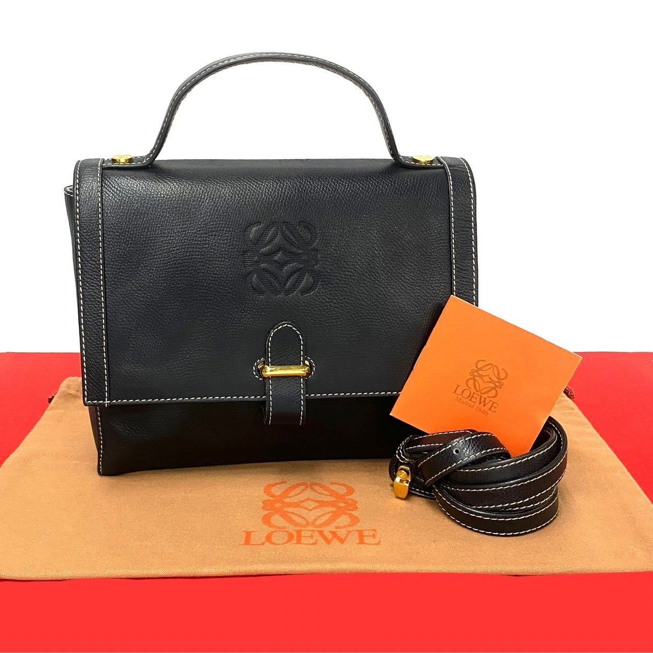Loewe Loewe Shoulder Bag Black Leather Size ONE SIZE - 1 Thumbnail