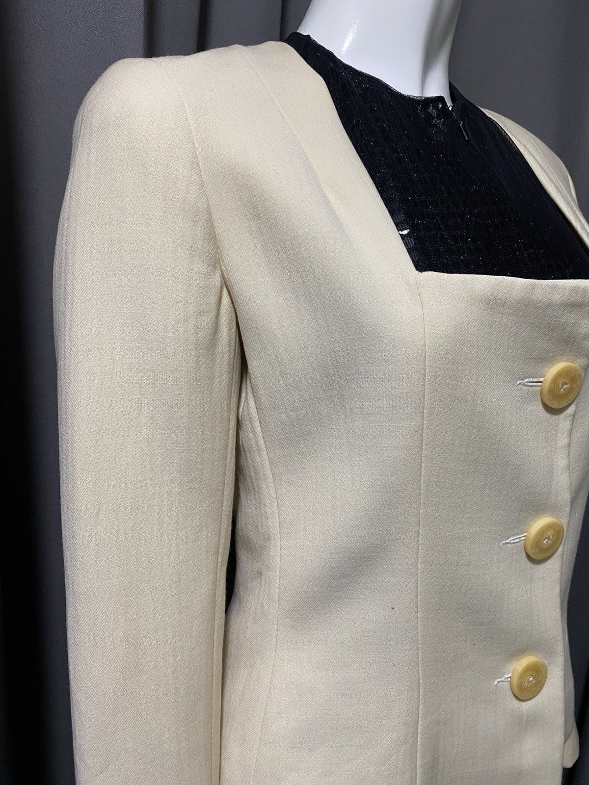 Balenciaga A/W 1992 Archive Balenciaga Ledix Rectangle Neck Jacket Size S / US 4 / IT 40 - 7 Thumbnail